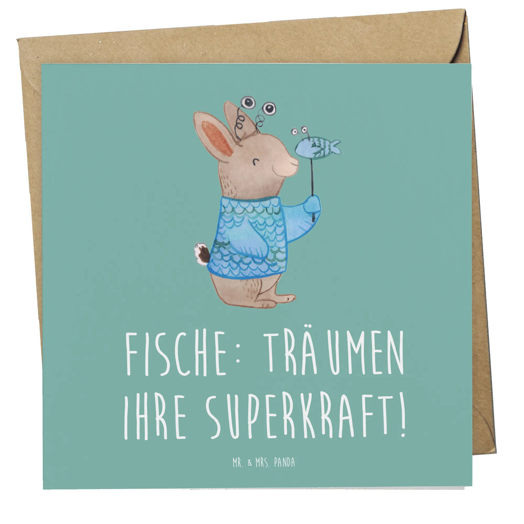 Deluxe Karte Fische Kraft Klappkarte, Karte, Grußkarte, Einladungskarte, Geburtstagskarte, Hochzeitskarte, Hochwertige Grußkarte, Glückwunschkarte, Hochwertige Klappkarte, Tierkreiszeichen, Sternzeichen, Horoskop, Astrologie, Aszendent