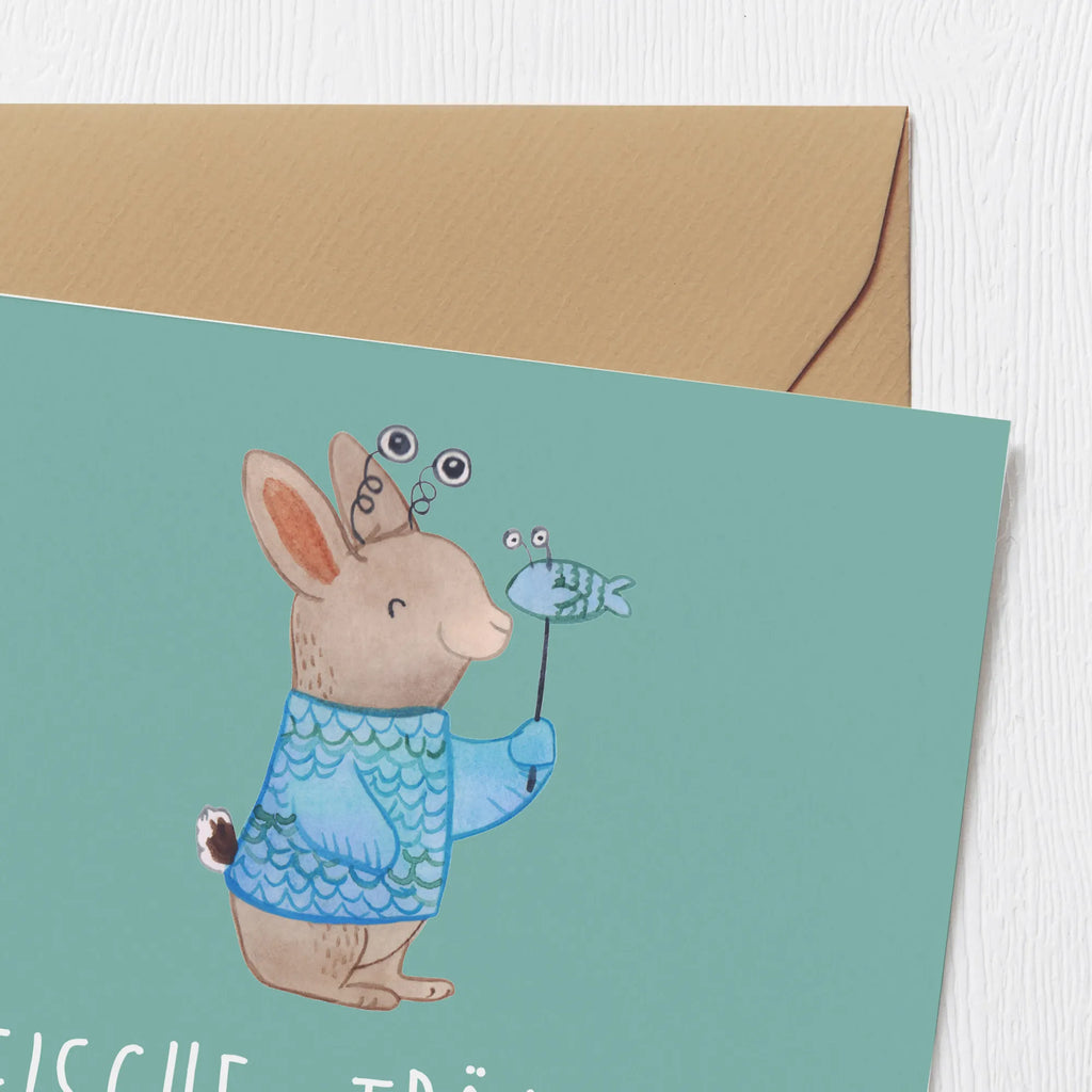 Deluxe Karte Fische Kraft Klappkarte, Karte, Grußkarte, Einladungskarte, Geburtstagskarte, Hochzeitskarte, Hochwertige Grußkarte, Glückwunschkarte, Hochwertige Klappkarte, Tierkreiszeichen, Sternzeichen, Horoskop, Astrologie, Aszendent