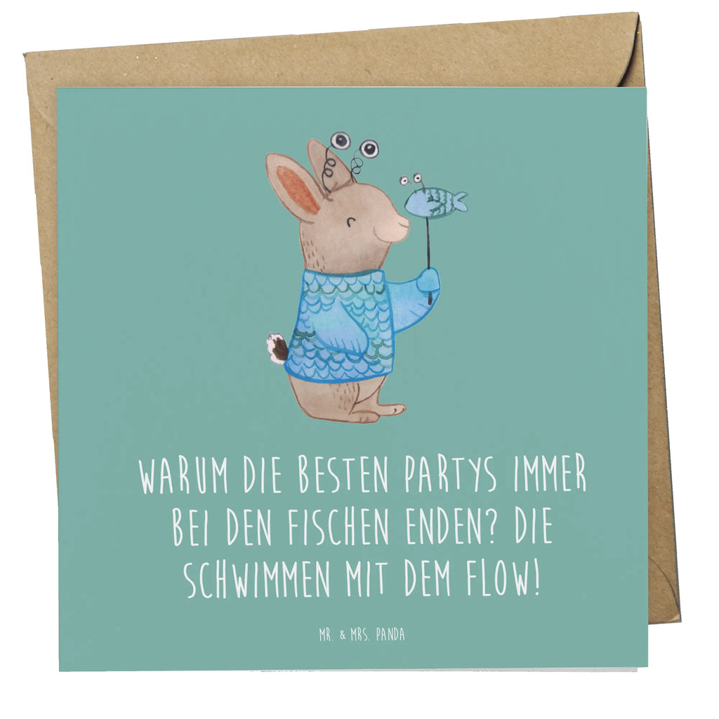 Deluxe Karte Fische Flow Spaß Grußkarte, Einladungskarte, Geburtstagskarte, Hochwertige Klappkarte, Hochzeitskarte, Hochwertige Grußkarte, Karte, Klappkarte, Glückwunschkarte, Tierkreiszeichen, Sternzeichen, Horoskop, Astrologie, Aszendent