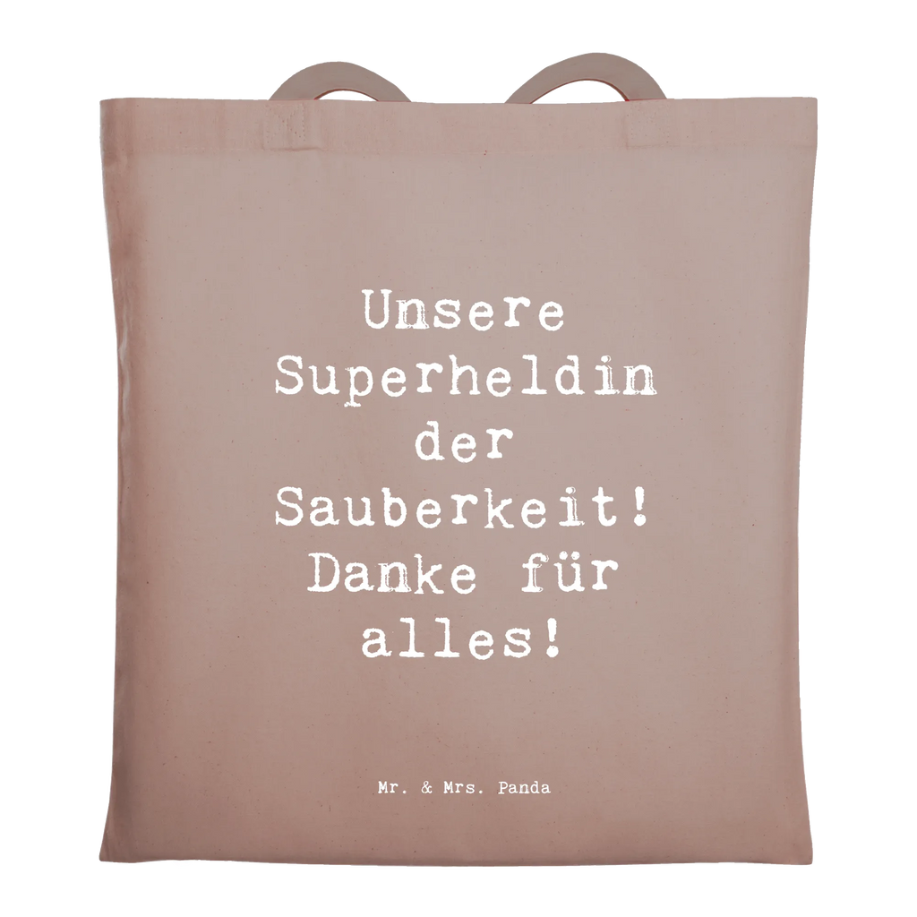 Tote bag Saying Unsere Superheldin der Sauberkeit! Danke für alles! Beuteltasche, Beutel, Einkaufstasche, Jutebeutel, Stoffbeutel, Tasche, Shopper, Umhängetasche, Strandtasche, Schultertasche, Stofftasche, Tragetasche, Badetasche, Jutetasche, Einkaufstüte, Laptoptasche