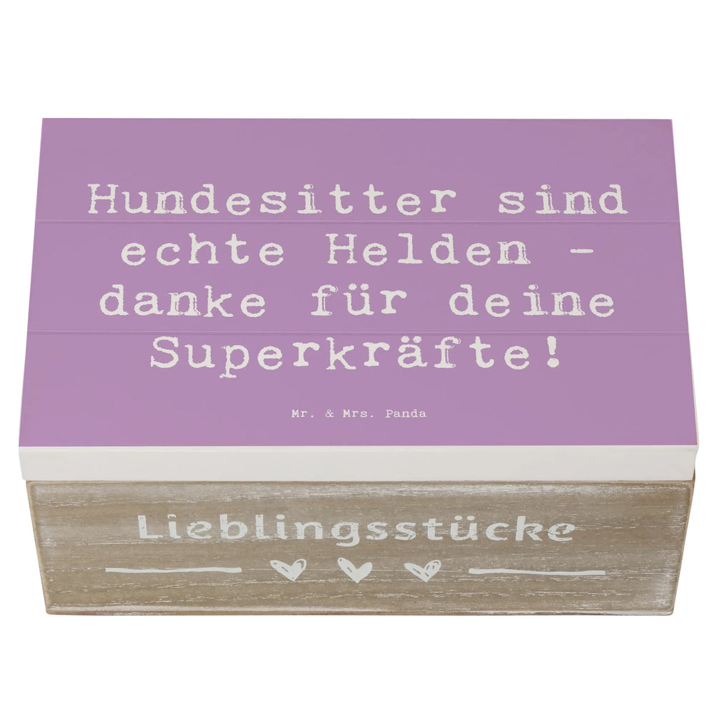 Wooden chest Saying Hundesitter sind echte Helden - danke für deine Superkräfte! Holzkiste, Kiste, Schatzkiste, Truhe, Schatulle, XXL, Erinnerungsbox, Erinnerungskiste, Dekokiste, Aufbewahrungsbox, Geschenkbox, Geschenkdose