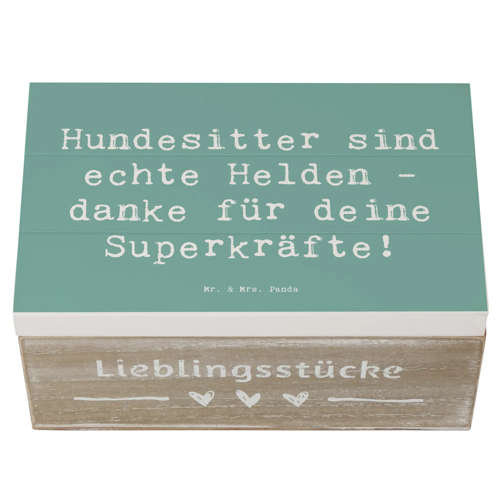 Wooden chest Saying Hundesitter sind echte Helden - danke für deine Superkräfte! Holzkiste, Kiste, Schatzkiste, Truhe, Schatulle, XXL, Erinnerungsbox, Erinnerungskiste, Dekokiste, Aufbewahrungsbox, Geschenkbox, Geschenkdose