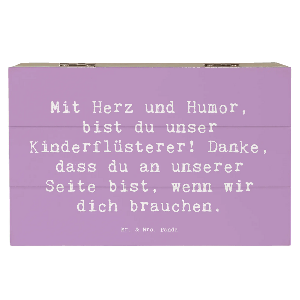 Wooden chest Saying Mit Herz und Humor, bist du unser Kinderflüsterer! Danke, dass du an unserer Seite bist, wenn wir dich brauchen. Holzkiste, Kiste, Schatzkiste, Truhe, Schatulle, XXL, Erinnerungsbox, Erinnerungskiste, Dekokiste, Aufbewahrungsbox, Geschenkbox, Geschenkdose