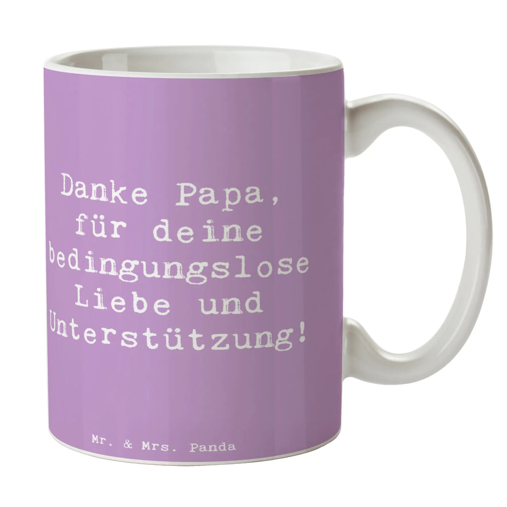 Mug Saying Danke Papa, für deine bedingungslose Liebe und Unterstützung! Teetasse, Bürotasse, Geschenktasse, Tasse mit Motiven, Tasse, Kaffeetasse, Porzellantasse, Keramiktasse, Tasse mit Zitaten, sprüche, zitate, spruch kollektion, inspiration, motivation, lebensweisheiten, geschenkideen, wanddeko, wohnaccessoires, sprüche sammlung, schöne sprüche, glück, liebe, freude, lächeln, alltag verschönern, nachhaltige geschenke, dekoration, kreativ, einzigartig, shopify, mr and mrs panda