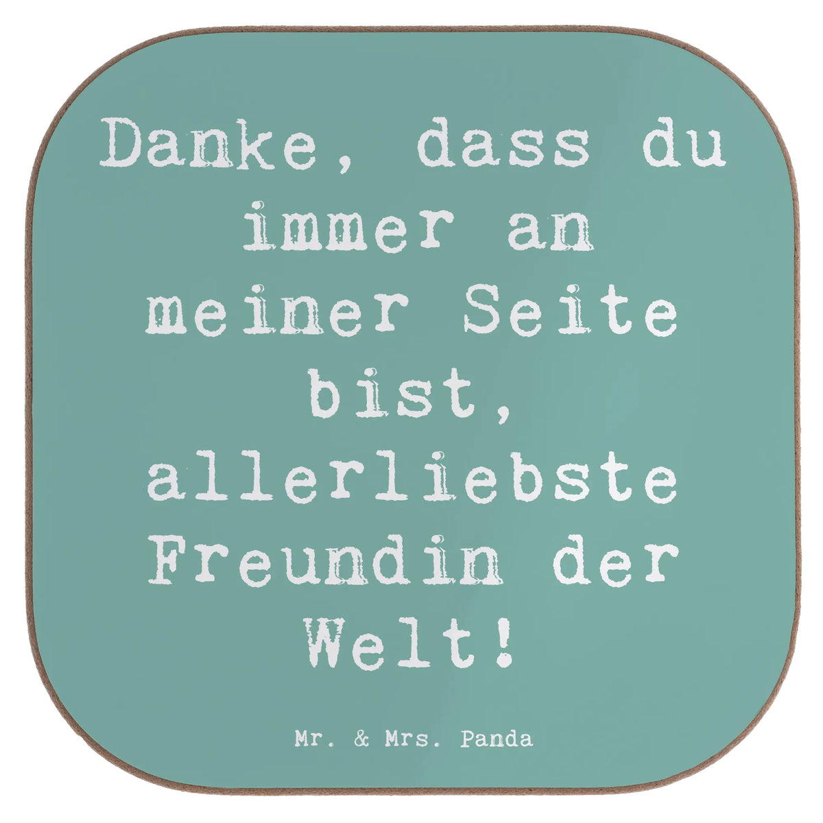 Podkładka Powiedzenie Danke, dass du immer an meiner Seite bist, allerliebste Freundin der Welt!