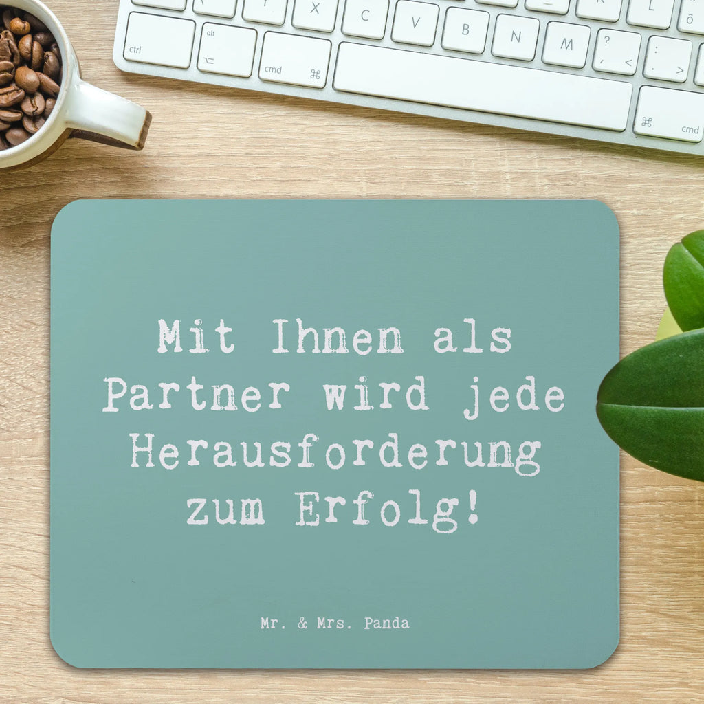 Mouse mat Saying Mit Ihnen als Partner wird jede Herausforderung zum Erfolg!  Mousepad, Computer zubehör, Büroausstattung, PC Zubehör, Arbeitszimmer, Mauspad, Einzigartiges Mauspad, Designer Mauspad, Mausunterlage, Mauspad Büro