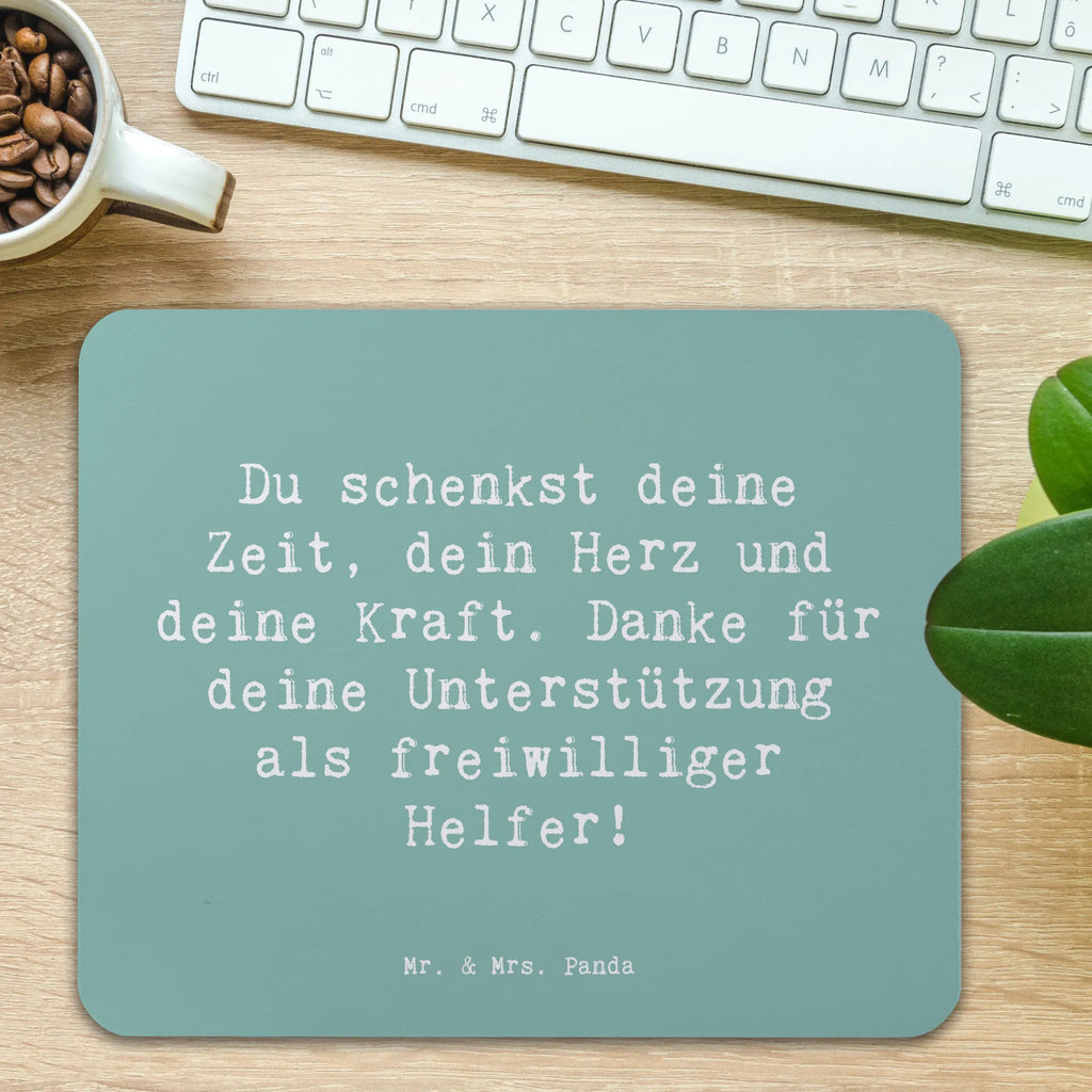 Mouse mat Saying Du schenkst deine Zeit, dein Herz und deine Kraft. Danke für deine Unterstützung als freiwilliger Helfer! Mausunterlage, Arbeitszimmer, Designer Mauspad, Computer zubehör, Mauspad, Einzigartiges Mauspad, Mauspad Büro, PC Zubehör, Mousepad, Büroausstattung