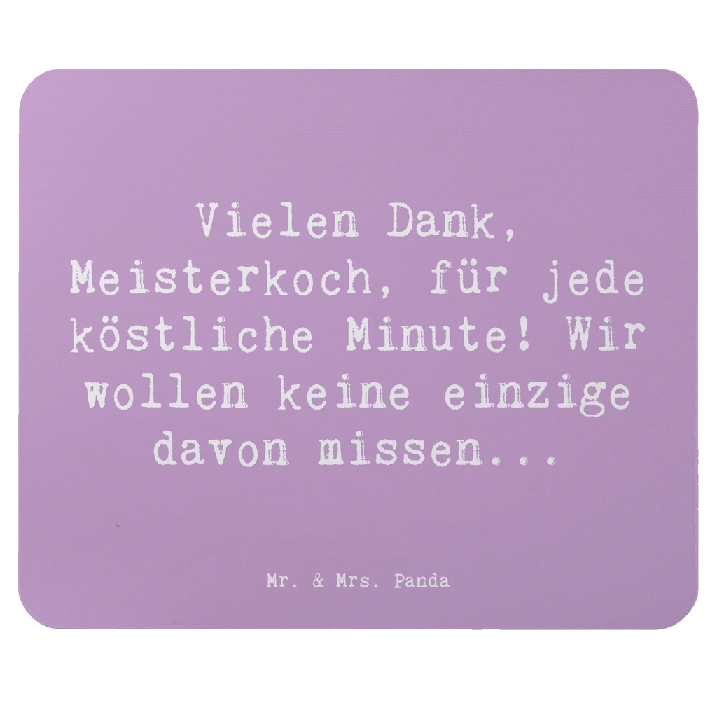 Mouse mat Saying Vielen Dank, Meisterkoch, für jede köstliche Minute! Wir wollen keine einzige davon missen... Arbeitszimmer, Mauspad Büro, Mauspad, Mousepad, Büroausstattung, Designer Mauspad, Mausunterlage, Computer zubehör, PC Zubehör, Einzigartiges Mauspad
