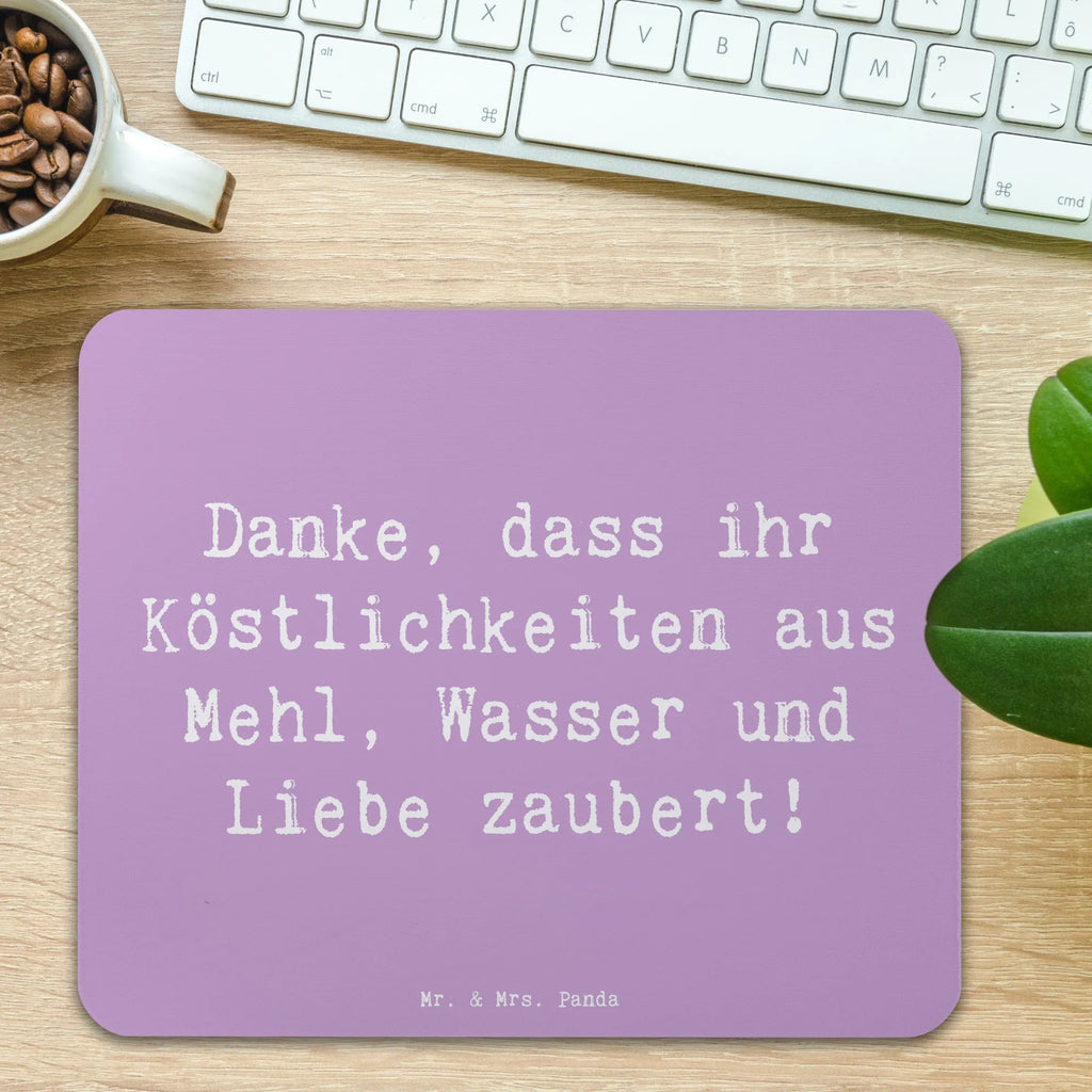 Mouse mat Saying Danke, dass ihr Köstlichkeiten aus Mehl, Wasser und Liebe zaubert! Mousepad, Computer zubehör, Büroausstattung, PC Zubehör, Arbeitszimmer, Mauspad, Einzigartiges Mauspad, Designer Mauspad, Mausunterlage, Mauspad Büro