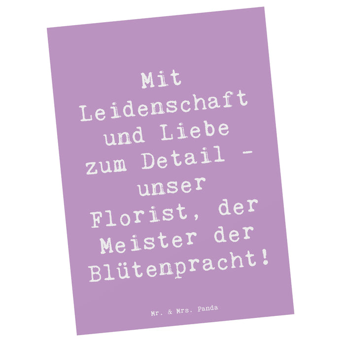 Postkarte Spruch Florist Kunst