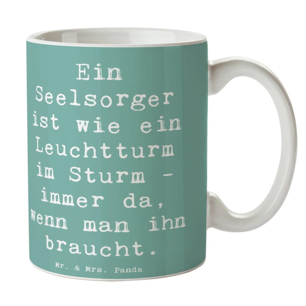 Tasse Spruch Seelsorger Leuchtturm Tasse, Tasse mit Zitaten, Porzellantasse, Keramiktasse, Teetasse, Tasse mit Motiven, Geschenktasse, Kaffeetasse, Bürotasse