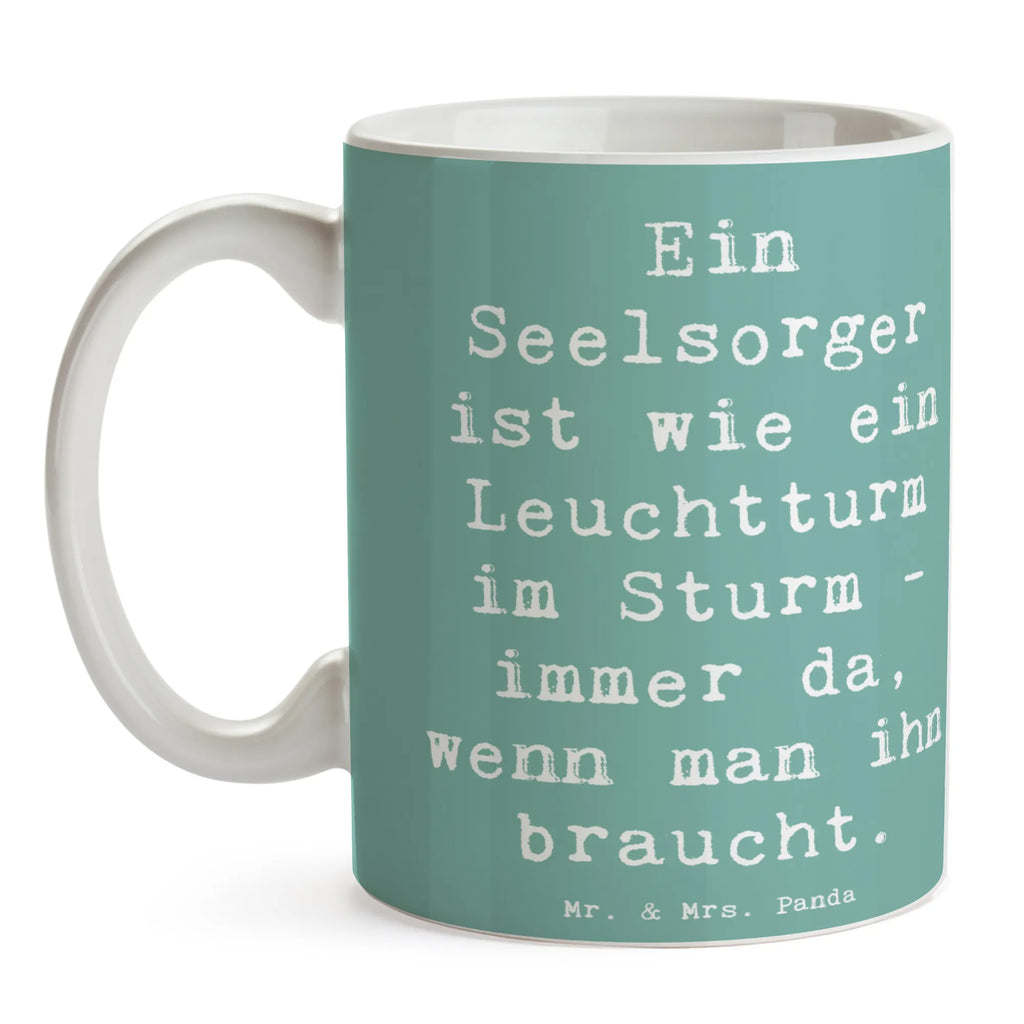 Tasse Spruch Seelsorger Leuchtturm Tasse, Tasse mit Zitaten, Porzellantasse, Keramiktasse, Teetasse, Tasse mit Motiven, Geschenktasse, Kaffeetasse, Bürotasse