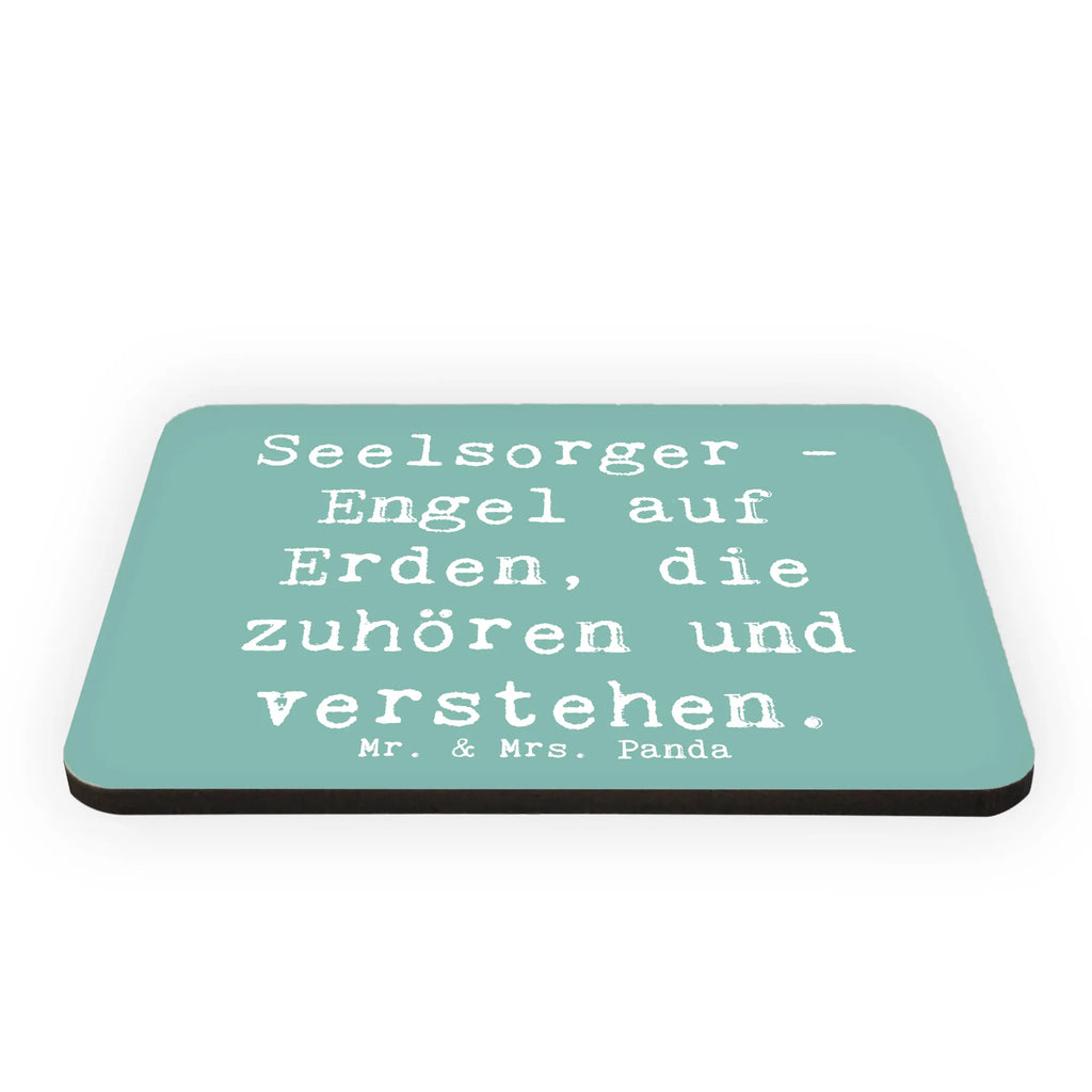 Magnet Saying Seelsorger - Engel auf Erden, die zuhören und verstehen. Kühlschrankmagnet, Pinnwandmagnet, Souvenir Magnet, Motivmagnete, Dekomagnet, Whiteboard Magnet, Notiz Magnet, Kühlschrank Dekoration