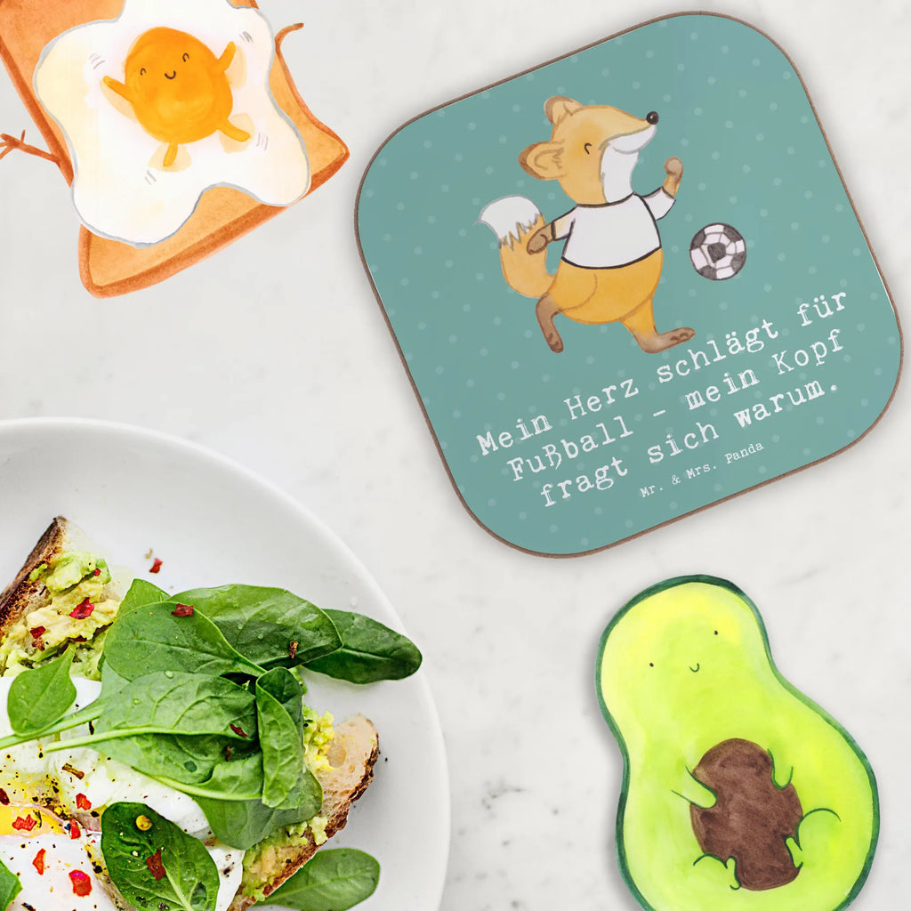 Square coaster Mein Herz schlägt für Fußball - mein Kopf fragt sich warum. Untersetzer Design, Bierdeckel, Glasuntersetzer, Untersetzer, Korkuntersetzer, Getränkeuntersetzer, Tassen Untersetzer, Untersetzer aus Holz, Untersetzer Holz, Untersetzer für Gläser, Holzuntersetzer, Untersetzer Gläser, Geschenk, Sport, Sportart, Hobby, Schenken, Danke, Dankeschön, Auszeichnung, Gewinn, Sportler