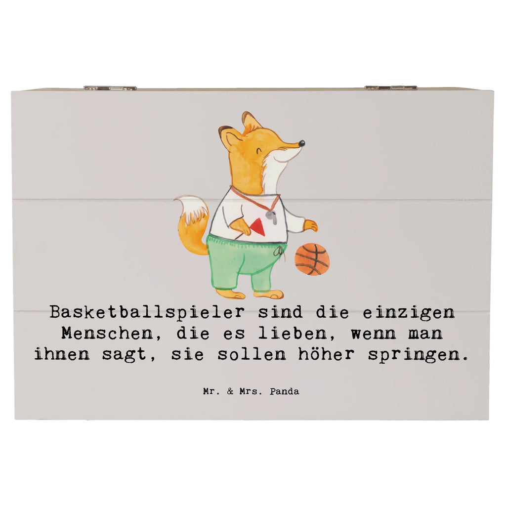 Wooden chest Basketballspieler sind die einzigen Menschen, die es lieben, wenn man ihnen sagt, sie sollen höher springen. Schatulle, Truhe, Dekokiste, Geschenkdose, XXL, Schatzkiste, Holzkiste, Aufbewahrungsbox, Geschenkbox, Erinnerungskiste, Erinnerungsbox, Kiste, Geschenk, Sport, Sportart, Hobby, Schenken, Danke, Dankeschön, Auszeichnung, Gewinn, Sportler