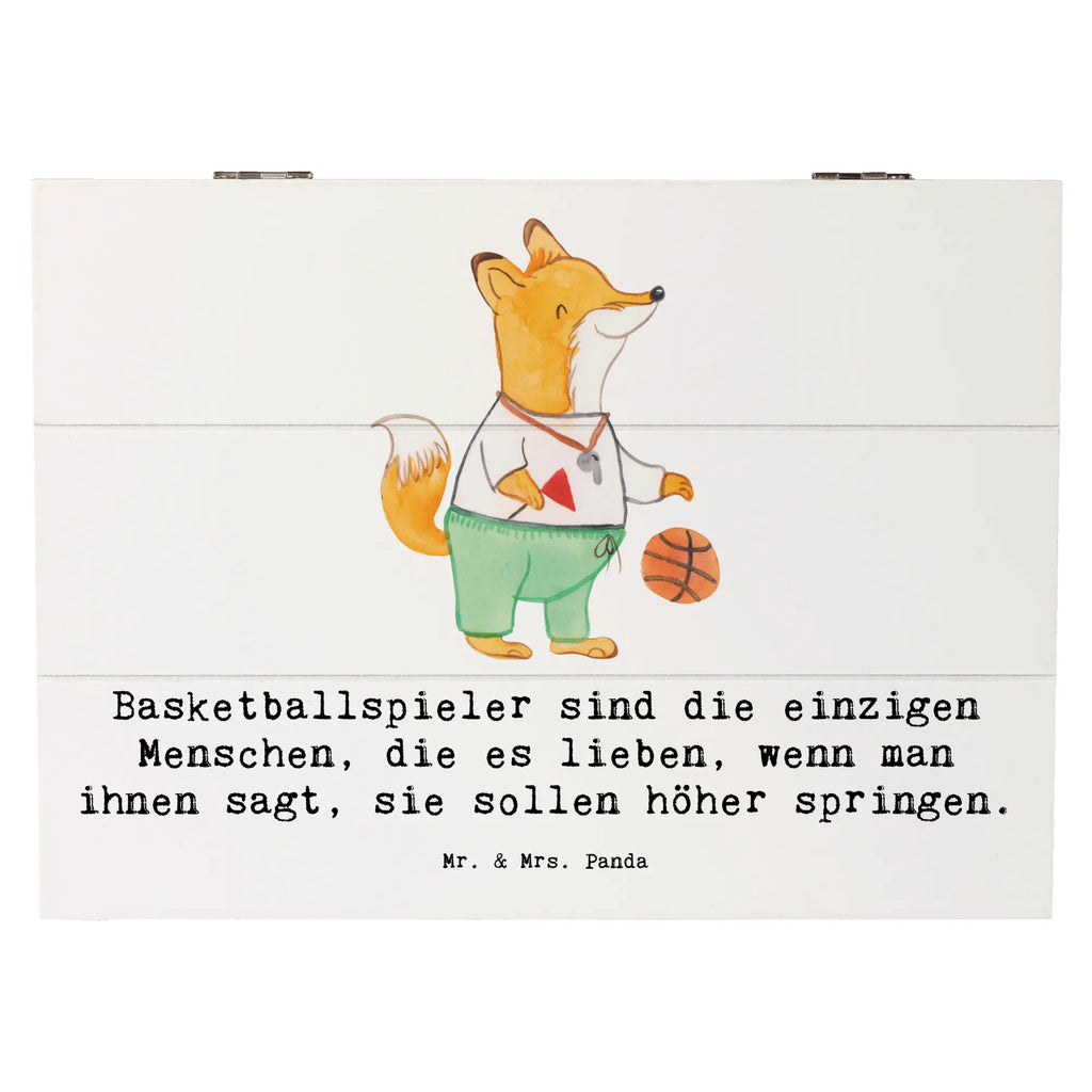 Wooden chest Basketballspieler sind die einzigen Menschen, die es lieben, wenn man ihnen sagt, sie sollen höher springen. Schatulle, Truhe, Dekokiste, Geschenkdose, XXL, Schatzkiste, Holzkiste, Aufbewahrungsbox, Geschenkbox, Erinnerungskiste, Erinnerungsbox, Kiste, Geschenk, Sport, Sportart, Hobby, Schenken, Danke, Dankeschön, Auszeichnung, Gewinn, Sportler