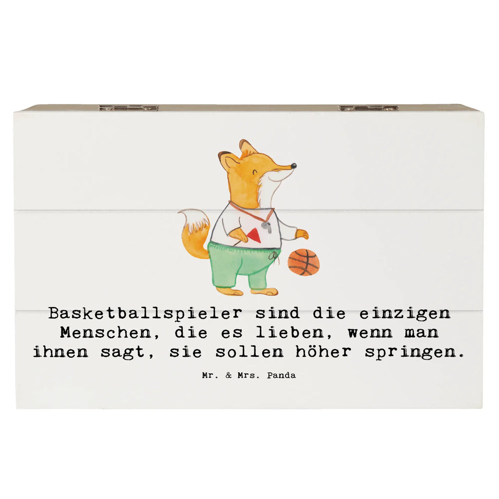 Wooden chest Basketballspieler sind die einzigen Menschen, die es lieben, wenn man ihnen sagt, sie sollen höher springen. Schatulle, Truhe, Dekokiste, Geschenkdose, XXL, Schatzkiste, Holzkiste, Aufbewahrungsbox, Geschenkbox, Erinnerungskiste, Erinnerungsbox, Kiste, Geschenk, Sport, Sportart, Hobby, Schenken, Danke, Dankeschön, Auszeichnung, Gewinn, Sportler