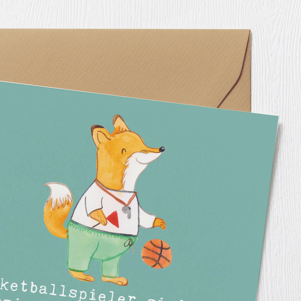 Deluxe Karte Basketball Motivation Klappkarte, Einladungskarte, Grußkarte, Hochwertige Grußkarte, Karte, Hochzeitskarte, Glückwunschkarte, Hochwertige Klappkarte, Geburtstagskarte, Geschenk, Sport, Sportart, Hobby, Schenken, Danke, Dankeschön, Auszeichnung, Gewinn, Sportler