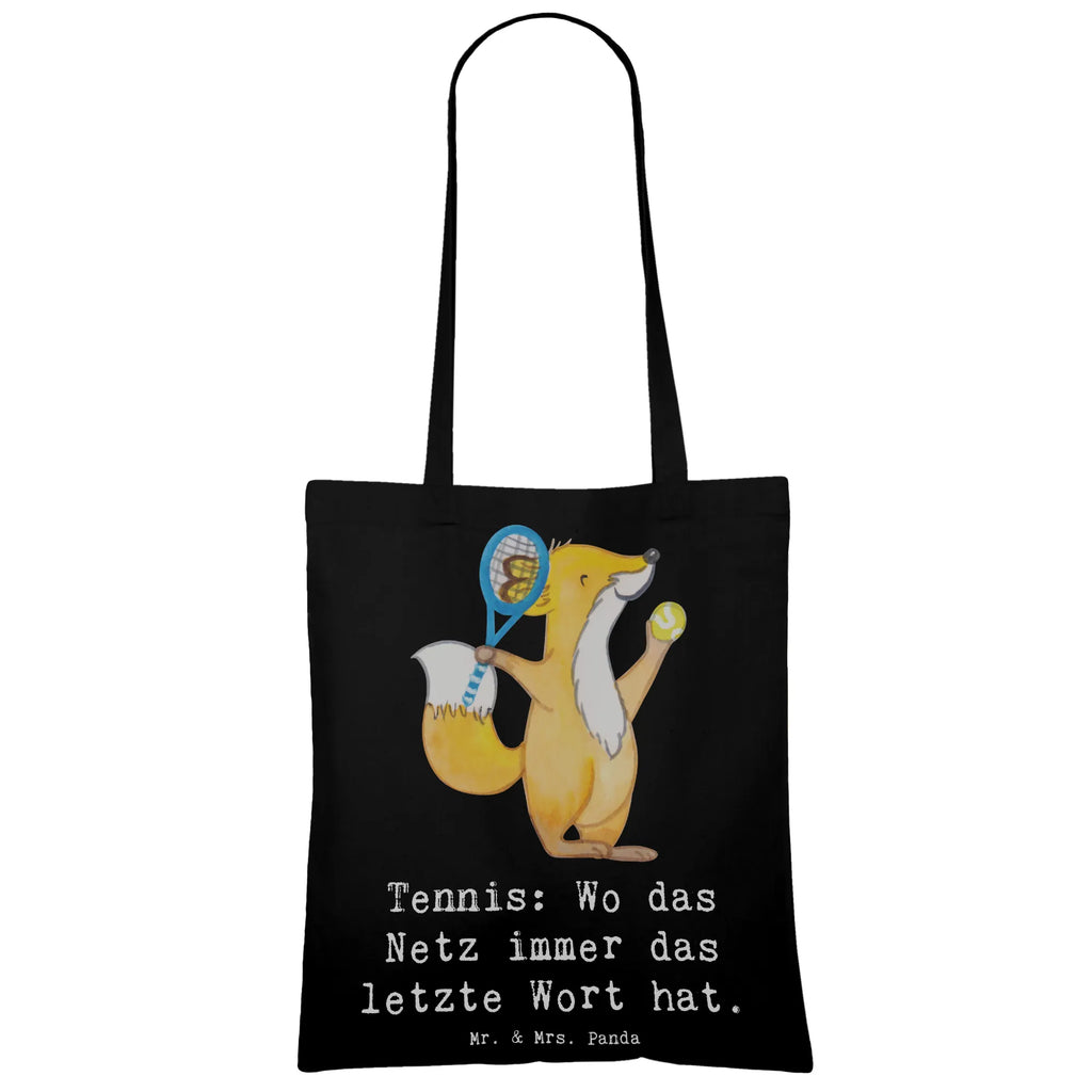 Tote bag Tennis: Wo das Netz immer das letzte Wort hat. Stofftasche, Umhängetasche, Strandtasche, Beuteltasche, Jutebeutel, Tragetasche, Stoffbeutel, Einkaufstüte, Einkaufstasche, Jutetasche, Schultertasche, Badetasche, Shopper, Laptoptasche, Beutel, Tasche, Geschenk, Sport, Sportart, Hobby, Schenken, Danke, Dankeschön, Auszeichnung, Gewinn, Sportler
