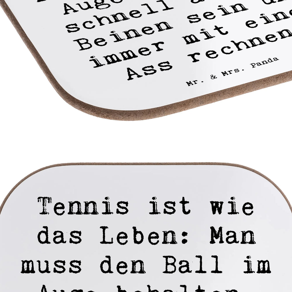 Square coaster Saying Tennis ist wie das Leben: Man muss den Ball im Auge behalten, schnell auf den Beinen sein und immer mit einem Ass rechnen. Untersetzer Gläser, Bierdeckel, Glasuntersetzer, Untersetzer, Untersetzer Holz, Untersetzer aus Holz, Untersetzer für Gläser, Korkuntersetzer, Tassen Untersetzer, Untersetzer Design, Holzuntersetzer, Getränkeuntersetzer, Geschenk, Sport, Sportart, Hobby, Schenken, Danke, Dankeschön, Auszeichnung, Gewinn, Sportler