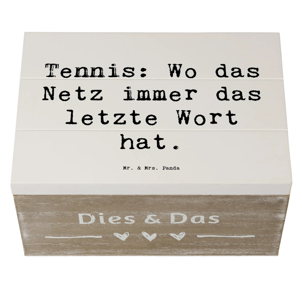 Wooden chest Saying Tennis: Wo das Netz immer das letzte Wort hat. Geschenkbox, Truhe, Geschenkdose, Erinnerungsbox, Dekokiste, Holzkiste, XXL, Kiste, Erinnerungskiste, Aufbewahrungsbox, Schatzkiste, Schatulle, Geschenk, Sport, Sportart, Hobby, Schenken, Danke, Dankeschön, Auszeichnung, Gewinn, Sportler
