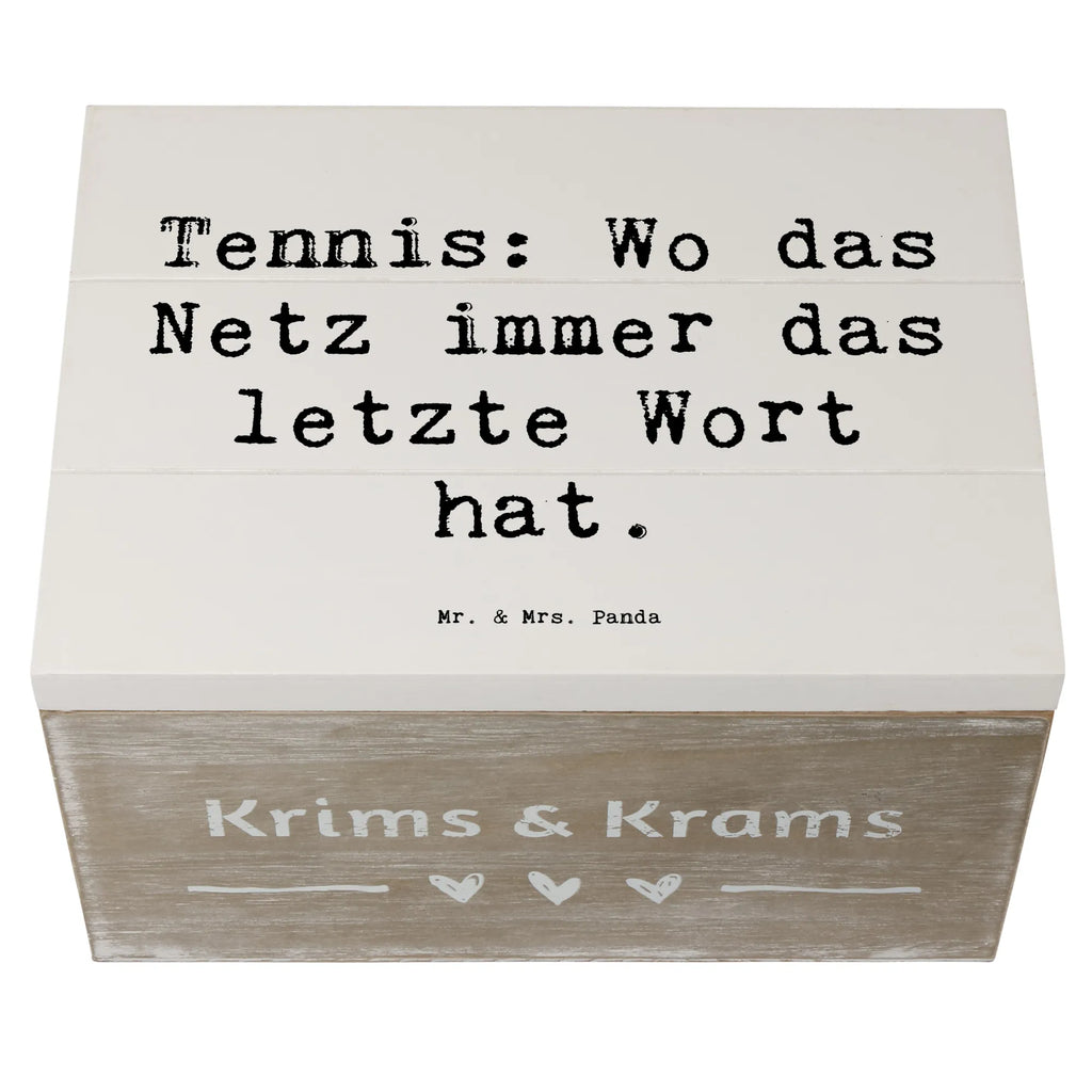 Wooden chest Saying Tennis: Wo das Netz immer das letzte Wort hat. Geschenkbox, Truhe, Geschenkdose, Erinnerungsbox, Dekokiste, Holzkiste, XXL, Kiste, Erinnerungskiste, Aufbewahrungsbox, Schatzkiste, Schatulle, Geschenk, Sport, Sportart, Hobby, Schenken, Danke, Dankeschön, Auszeichnung, Gewinn, Sportler