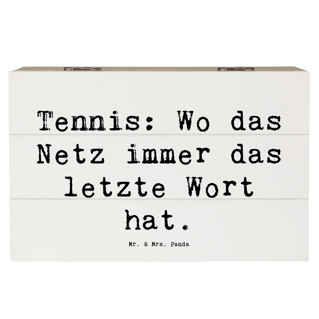 Wooden chest Saying Tennis: Wo das Netz immer das letzte Wort hat. Geschenkbox, Truhe, Geschenkdose, Erinnerungsbox, Dekokiste, Holzkiste, XXL, Kiste, Erinnerungskiste, Aufbewahrungsbox, Schatzkiste, Schatulle, Geschenk, Sport, Sportart, Hobby, Schenken, Danke, Dankeschön, Auszeichnung, Gewinn, Sportler