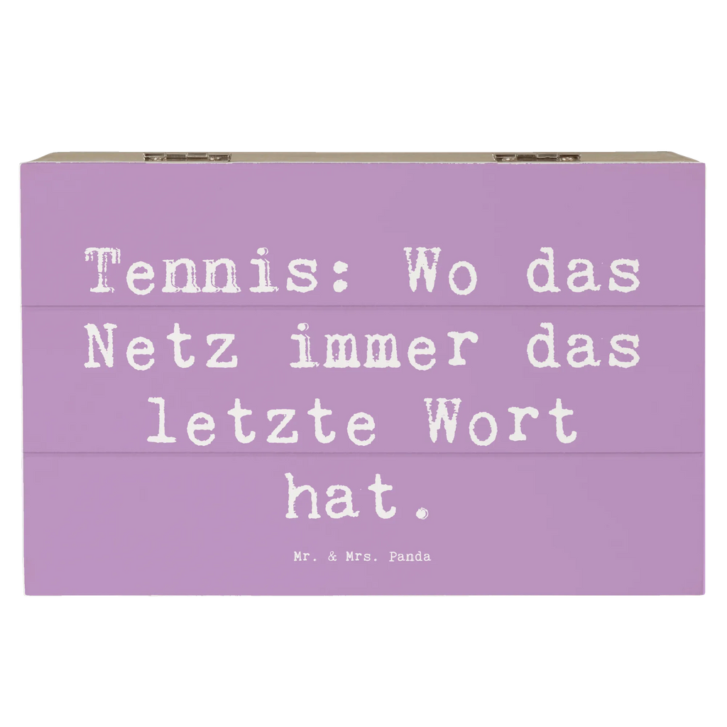 Wooden chest Saying Tennis: Wo das Netz immer das letzte Wort hat. Geschenkbox, Truhe, Geschenkdose, Erinnerungsbox, Dekokiste, Holzkiste, XXL, Kiste, Erinnerungskiste, Aufbewahrungsbox, Schatzkiste, Schatulle, Geschenk, Sport, Sportart, Hobby, Schenken, Danke, Dankeschön, Auszeichnung, Gewinn, Sportler