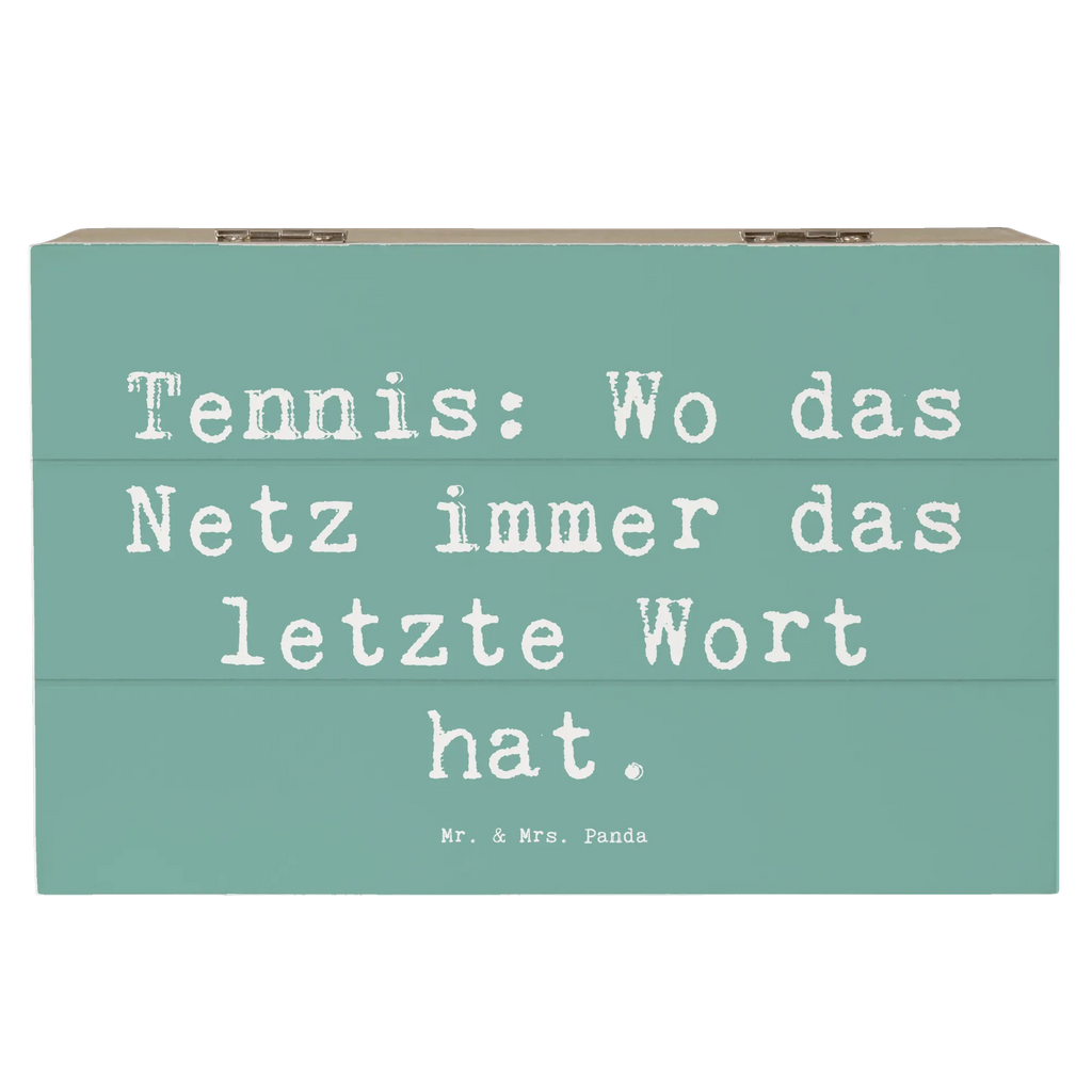 Wooden chest Saying Tennis: Wo das Netz immer das letzte Wort hat. Geschenkbox, Truhe, Geschenkdose, Erinnerungsbox, Dekokiste, Holzkiste, XXL, Kiste, Erinnerungskiste, Aufbewahrungsbox, Schatzkiste, Schatulle, Geschenk, Sport, Sportart, Hobby, Schenken, Danke, Dankeschön, Auszeichnung, Gewinn, Sportler