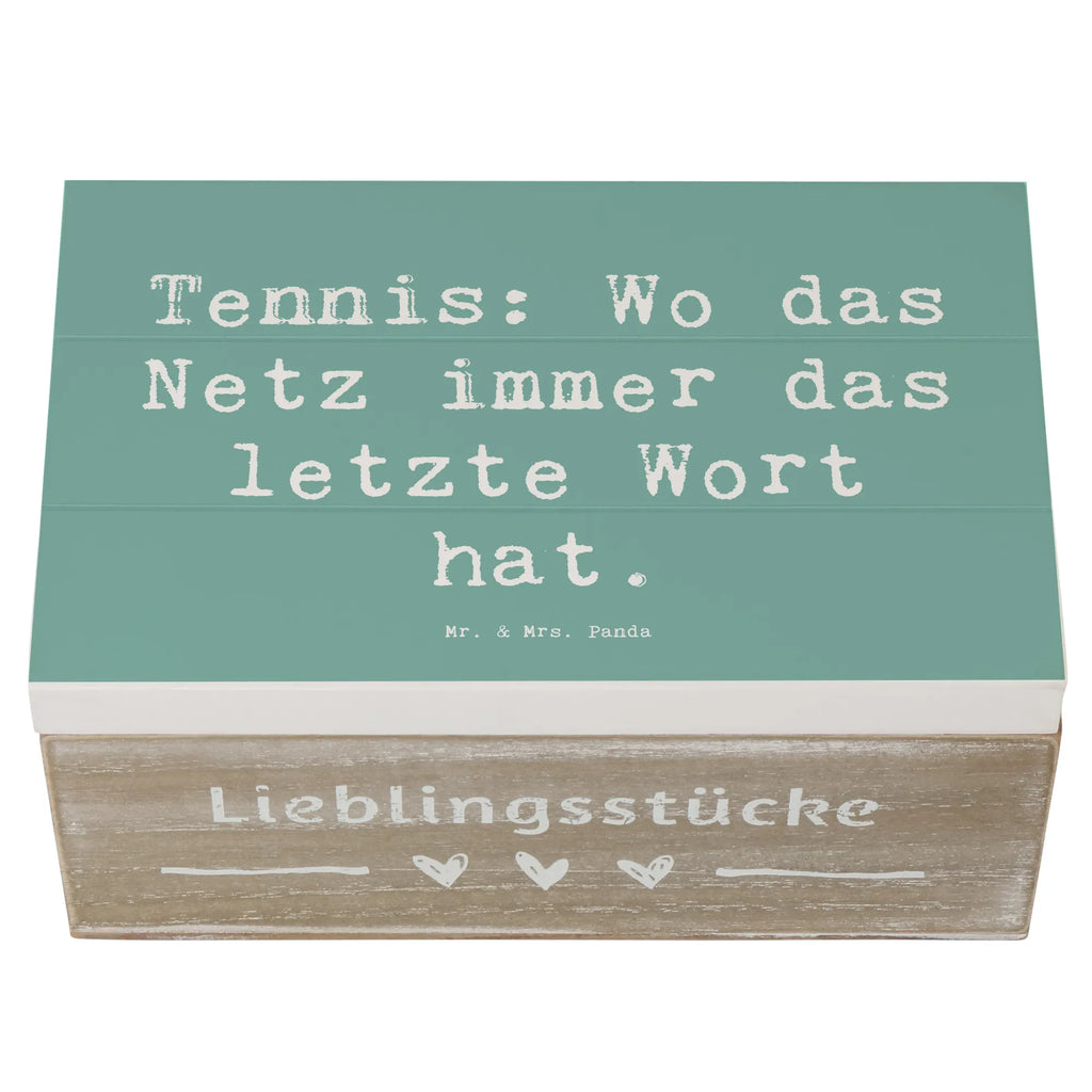Wooden chest Saying Tennis: Wo das Netz immer das letzte Wort hat. Geschenkbox, Truhe, Geschenkdose, Erinnerungsbox, Dekokiste, Holzkiste, XXL, Kiste, Erinnerungskiste, Aufbewahrungsbox, Schatzkiste, Schatulle, Geschenk, Sport, Sportart, Hobby, Schenken, Danke, Dankeschön, Auszeichnung, Gewinn, Sportler