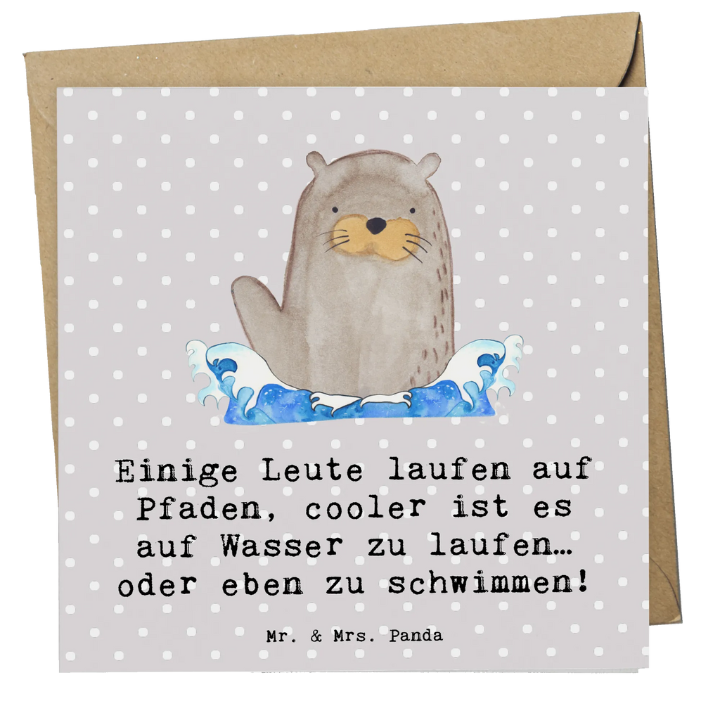 Deluxe Card Einige Leute laufen auf Pfaden, cooler ist es auf Wasser zu laufen… oder eben zu schwimmen! Karte, Hochzeitskarte, Glückwunschkarte, Grußkarte, Hochwertige Grußkarte, Hochwertige Klappkarte, Geburtstagskarte, Klappkarte, Einladungskarte, Geschenk, Sport, Sportart, Hobby, Schenken, Danke, Dankeschön, Auszeichnung, Gewinn, Sportler