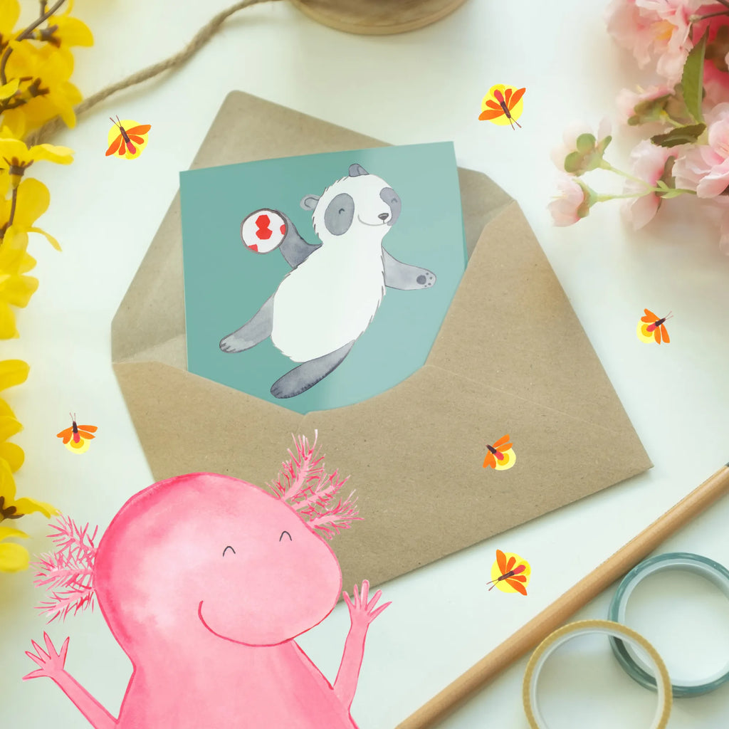 Greetings card Handballspieler machen keine halben Sachen - sie werfen einfach! Karte, Glückwunschkarte, Grußkarte, Hochzeitskarte, Klappkarte, Ansichtskarten, Geburtstagskarte, Einladungskarte, Geschenk, Sport, Sportart, Hobby, Schenken, Danke, Dankeschön, Auszeichnung, Gewinn, Sportler