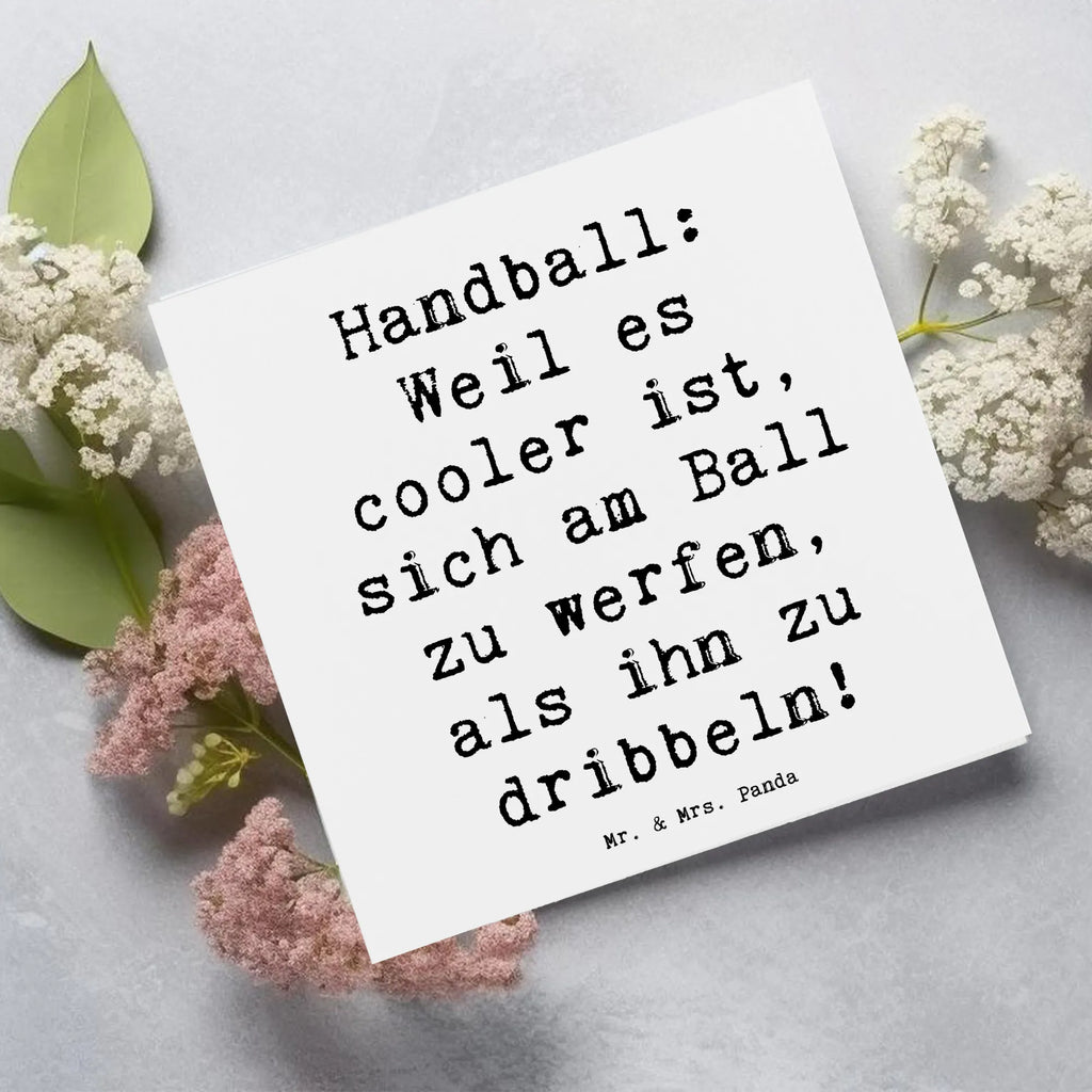 Deluxe Karte Spruch Handball Action Grußkarte, Karte, Geburtstagskarte, Hochzeitskarte, Hochwertige Grußkarte, Hochwertige Klappkarte, Klappkarte, Glückwunschkarte, Einladungskarte, Geschenk, Sport, Sportart, Hobby, Schenken, Danke, Dankeschön, Auszeichnung, Gewinn, Sportler