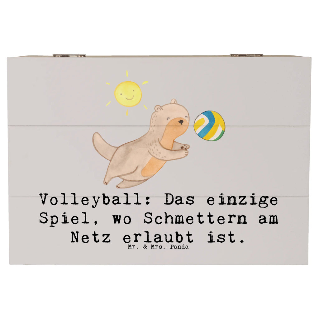 Wooden chest Volleyball: Das einzige Spiel, wo Schmettern am Netz erlaubt ist. Geschenkdose, Kiste, Schatzkiste, Holzkiste, Truhe, XXL, Dekokiste, Erinnerungskiste, Aufbewahrungsbox, Schatulle, Erinnerungsbox, Geschenkbox, Geschenk, Sport, Sportart, Hobby, Schenken, Danke, Dankeschön, Auszeichnung, Gewinn, Sportler