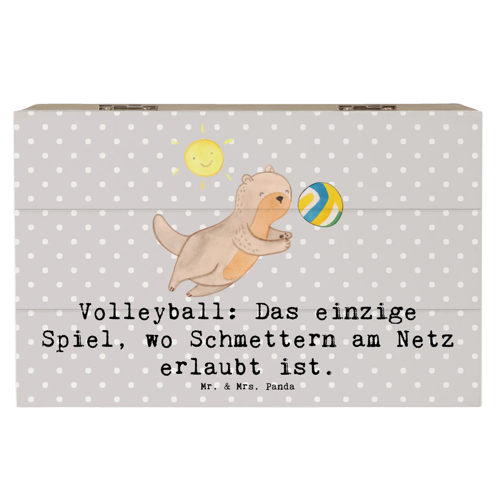 Wooden chest Volleyball: Das einzige Spiel, wo Schmettern am Netz erlaubt ist. Geschenkdose, Kiste, Schatzkiste, Holzkiste, Truhe, XXL, Dekokiste, Erinnerungskiste, Aufbewahrungsbox, Schatulle, Erinnerungsbox, Geschenkbox, Geschenk, Sport, Sportart, Hobby, Schenken, Danke, Dankeschön, Auszeichnung, Gewinn, Sportler