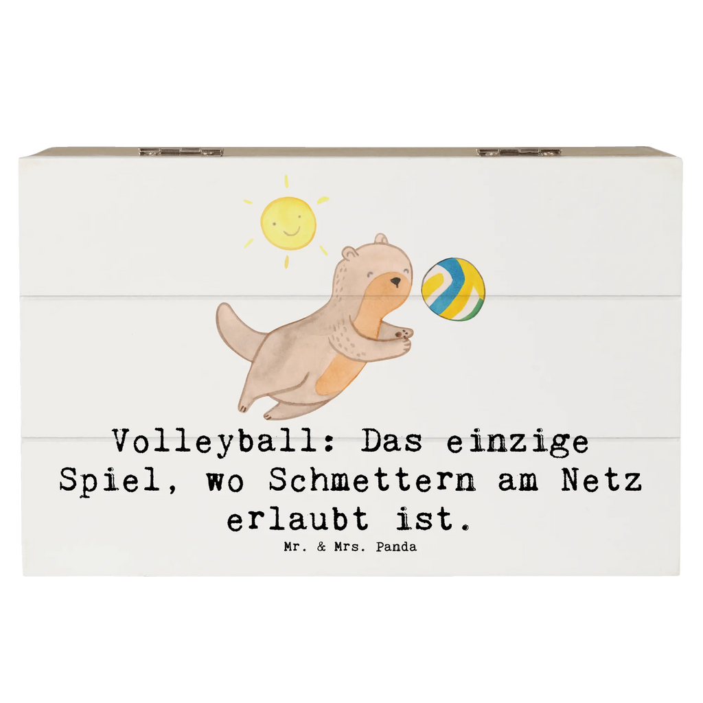 Wooden chest Volleyball: Das einzige Spiel, wo Schmettern am Netz erlaubt ist. Geschenkdose, Kiste, Schatzkiste, Holzkiste, Truhe, XXL, Dekokiste, Erinnerungskiste, Aufbewahrungsbox, Schatulle, Erinnerungsbox, Geschenkbox, Geschenk, Sport, Sportart, Hobby, Schenken, Danke, Dankeschön, Auszeichnung, Gewinn, Sportler