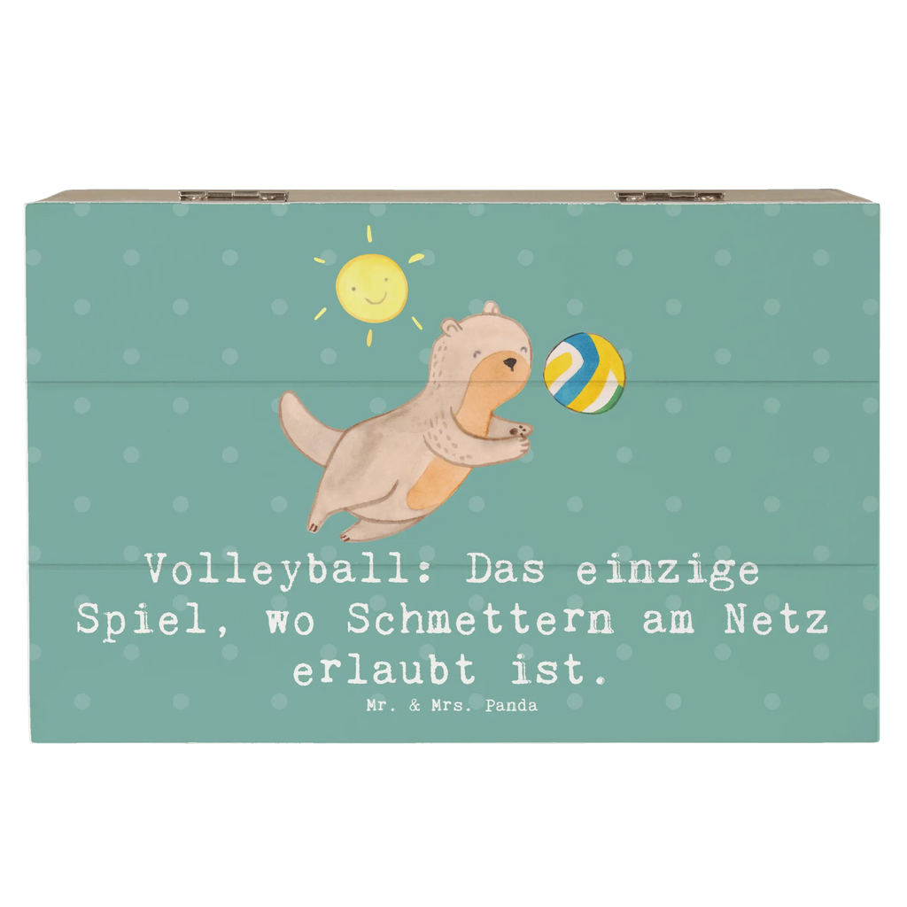 Wooden chest Volleyball: Das einzige Spiel, wo Schmettern am Netz erlaubt ist. Geschenkdose, Kiste, Schatzkiste, Holzkiste, Truhe, XXL, Dekokiste, Erinnerungskiste, Aufbewahrungsbox, Schatulle, Erinnerungsbox, Geschenkbox, Geschenk, Sport, Sportart, Hobby, Schenken, Danke, Dankeschön, Auszeichnung, Gewinn, Sportler