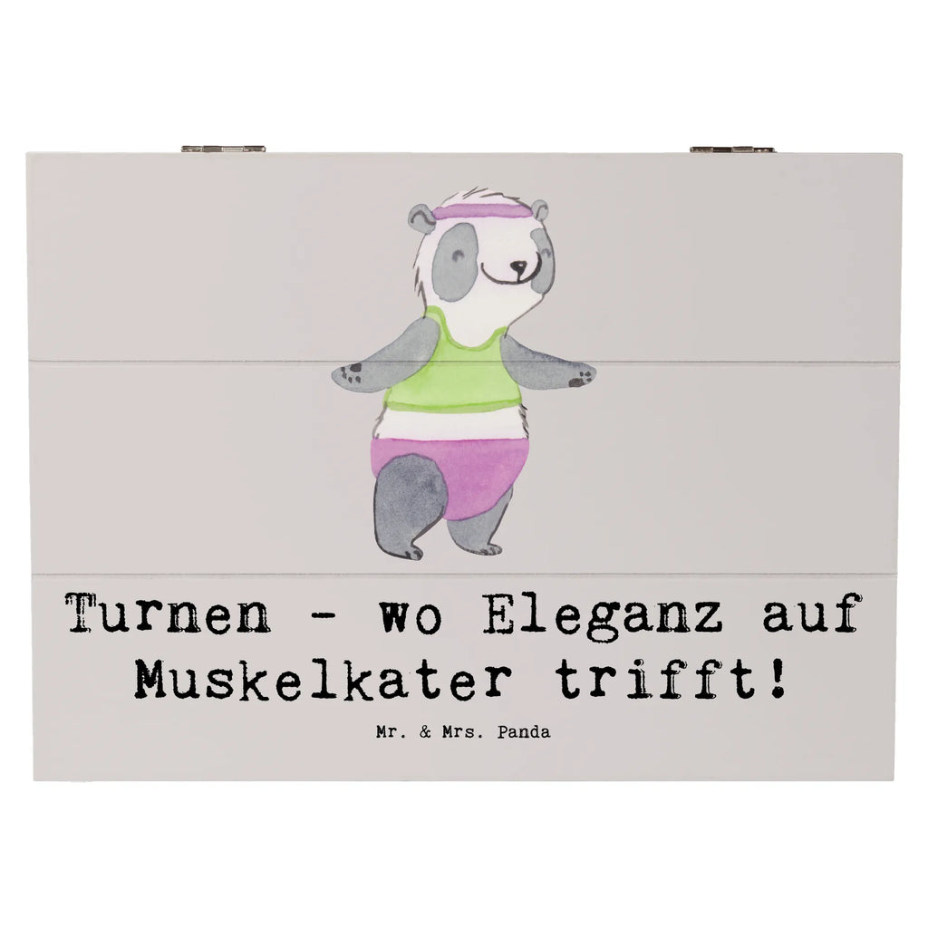 Wooden chest Turnen - wo Eleganz auf Muskelkater trifft! Geschenkdose, Holzkiste, Aufbewahrungsbox, Schatulle, Erinnerungsbox, XXL, Dekokiste, Kiste, Erinnerungskiste, Truhe, Schatzkiste, Geschenkbox, Geschenk, Sport, Sportart, Hobby, Schenken, Danke, Dankeschön, Auszeichnung, Gewinn, Sportler