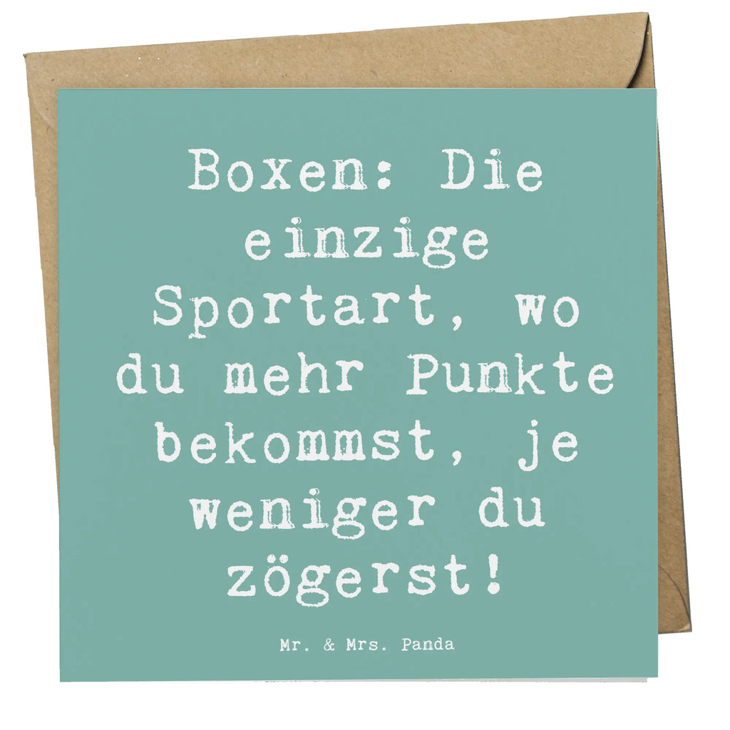 Deluxe Karte Spruch Boxen Schnell Entscheiden Klappkarte, Hochzeitskarte, Glückwunschkarte, Hochwertige Grußkarte, Grußkarte, Einladungskarte, Geburtstagskarte, Karte, Hochwertige Klappkarte, Geschenk, Sport, Sportart, Hobby, Schenken, Danke, Dankeschön, Auszeichnung, Gewinn, Sportler