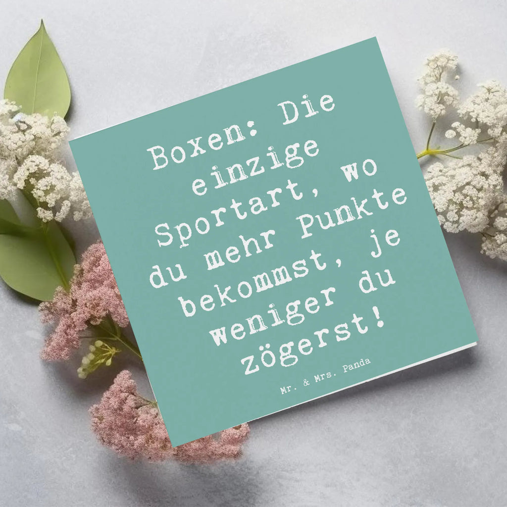 Deluxe Karte Spruch Boxen Schnell Entscheiden Klappkarte, Hochzeitskarte, Glückwunschkarte, Hochwertige Grußkarte, Grußkarte, Einladungskarte, Geburtstagskarte, Karte, Hochwertige Klappkarte, Geschenk, Sport, Sportart, Hobby, Schenken, Danke, Dankeschön, Auszeichnung, Gewinn, Sportler