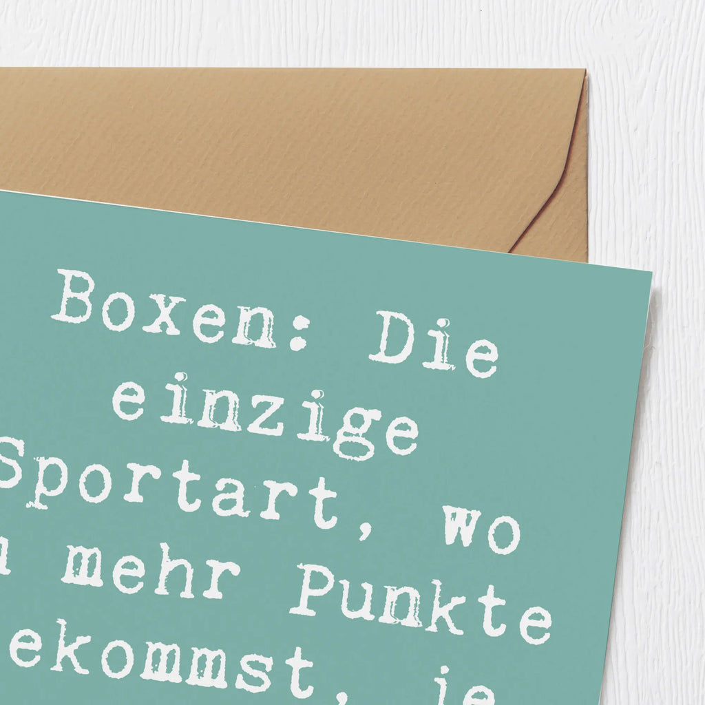 Deluxe Karte Spruch Boxen Schnell Entscheiden Klappkarte, Hochzeitskarte, Glückwunschkarte, Hochwertige Grußkarte, Grußkarte, Einladungskarte, Geburtstagskarte, Karte, Hochwertige Klappkarte, Geschenk, Sport, Sportart, Hobby, Schenken, Danke, Dankeschön, Auszeichnung, Gewinn, Sportler