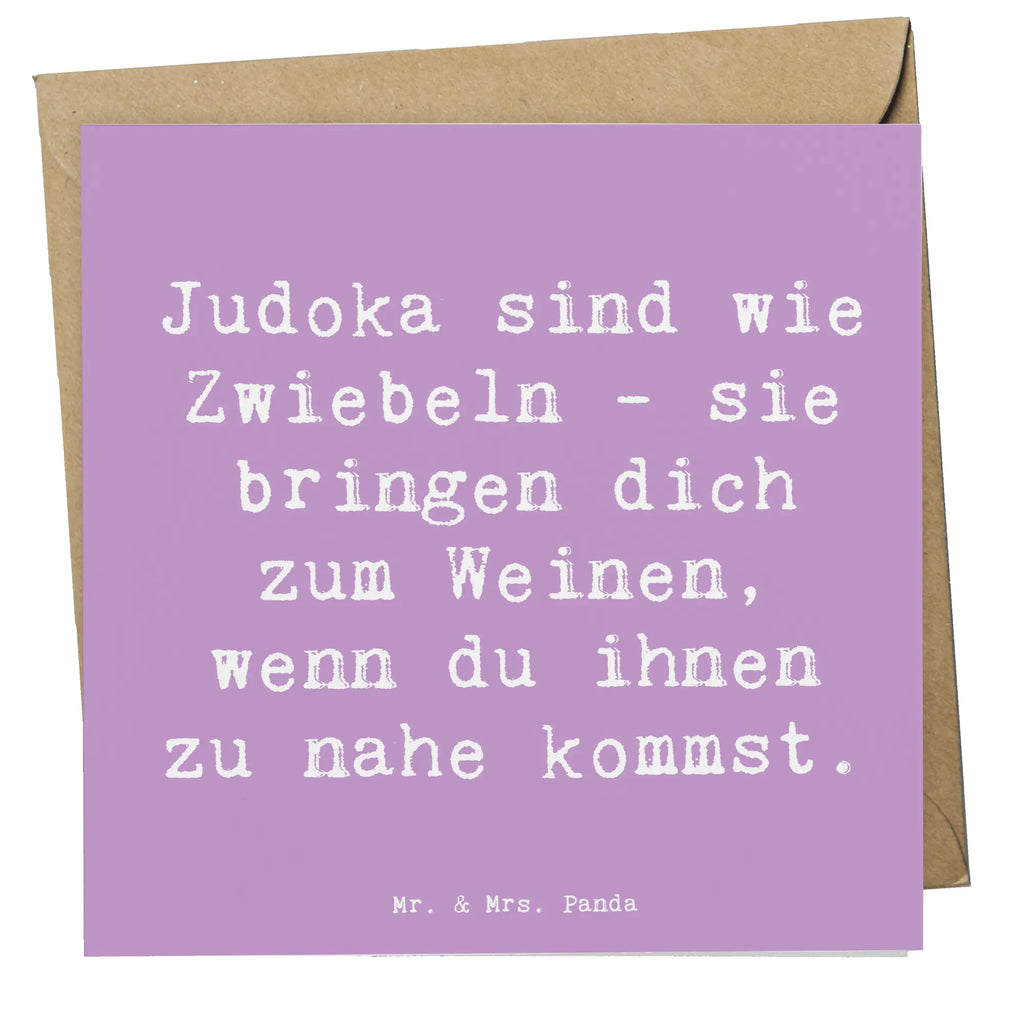 Deluxe Card Saying Judoka sind wie Zwiebeln - sie bringen dich zum Weinen, wenn du ihnen zu nahe kommst. Klappkarte, Einladungskarte, Karte, Hochwertige Grußkarte, Glückwunschkarte, Hochwertige Klappkarte, Hochzeitskarte, Geburtstagskarte, Grußkarte, Geschenk, Sport, Sportart, Hobby, Schenken, Danke, Dankeschön, Auszeichnung, Gewinn, Sportler