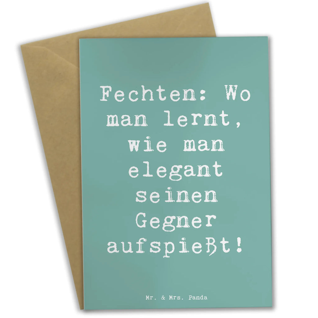 Grußkarte Spruch Fechten Eleganz Grußkarte, Karte, Glückwunschkarte, Klappkarte, Hochzeitskarte, Geburtstagskarte, Einladungskarte, Ansichtskarten, Geschenk, Sport, Sportart, Hobby, Schenken, Danke, Dankeschön, Auszeichnung, Gewinn, Sportler