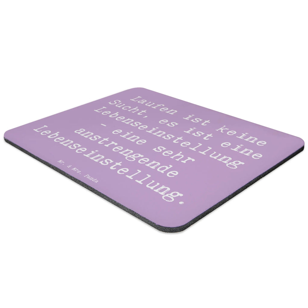 Mouse mat Saying Laufen ist keine Sucht, es ist eine Lebenseinstellung - eine sehr anstrengende Lebenseinstellung. PC Zubehör, Büroausstattung, Mauspad Büro, Mausunterlage, Mauspad, Arbeitszimmer, Einzigartiges Mauspad, Computer zubehör, Mousepad, Designer Mauspad, Geschenk, Sport, Sportart, Hobby, Schenken, Danke, Dankeschön, Auszeichnung, Gewinn, Sportler