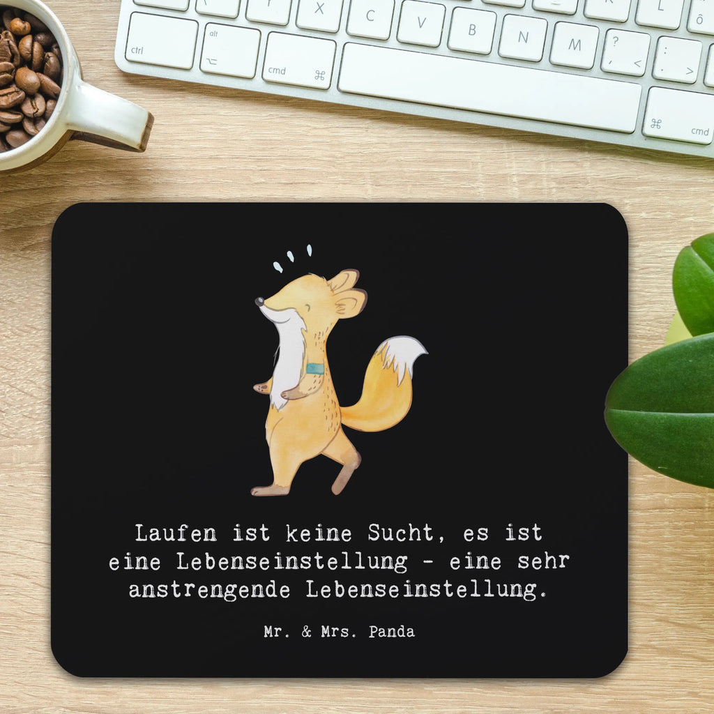 Mouse mat Laufen ist keine Sucht, es ist eine Lebenseinstellung - eine sehr anstrengende Lebenseinstellung. Arbeitszimmer, Büroausstattung, Mauspad Büro, Mauspad, Mousepad, Designer Mauspad, Computer zubehör, PC Zubehör, Einzigartiges Mauspad, Mausunterlage, Geschenk, Sport, Sportart, Hobby, Schenken, Danke, Dankeschön, Auszeichnung, Gewinn, Sportler