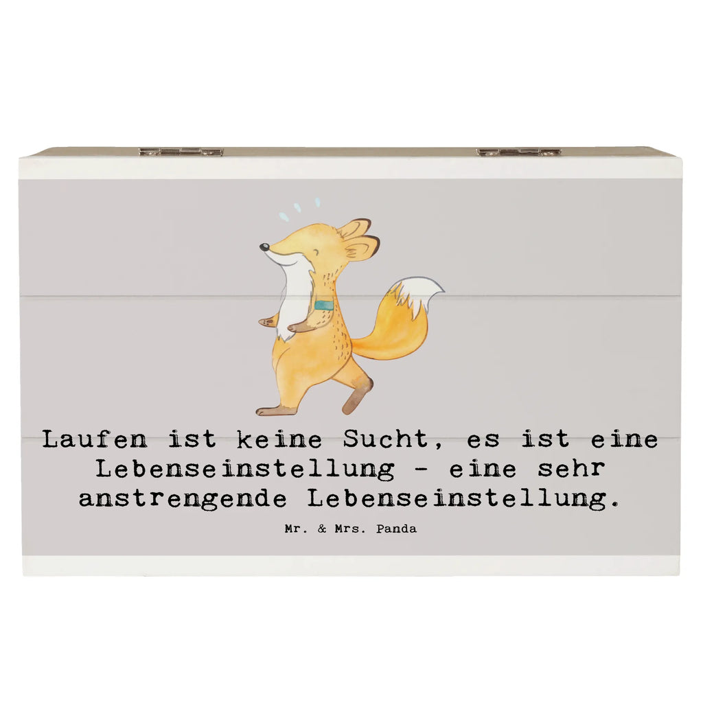 Holzkiste Laufen ist keine Sucht, es ist eine Lebenseinstellung - eine sehr anstrengende Lebenseinstellung. Dekokiste, Aufbewahrungsbox, Holzkiste, Erinnerungskiste, Erinnerungsbox, Truhe, Schatzkiste, Kiste, Schatulle, Geschenkbox, XXL, Geschenkdose, Geschenk, Sport, Sportart, Hobby, Schenken, Danke, Dankeschön, Auszeichnung, Gewinn, Sportler