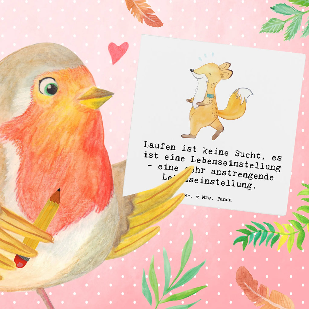 Deluxe Card Laufen ist keine Sucht, es ist eine Lebenseinstellung - eine sehr anstrengende Lebenseinstellung. Karte, Hochwertige Grußkarte, Einladungskarte, Geburtstagskarte, Grußkarte, Glückwunschkarte, Klappkarte, Hochwertige Klappkarte, Hochzeitskarte, Geschenk, Sport, Sportart, Hobby, Schenken, Danke, Dankeschön, Auszeichnung, Gewinn, Sportler