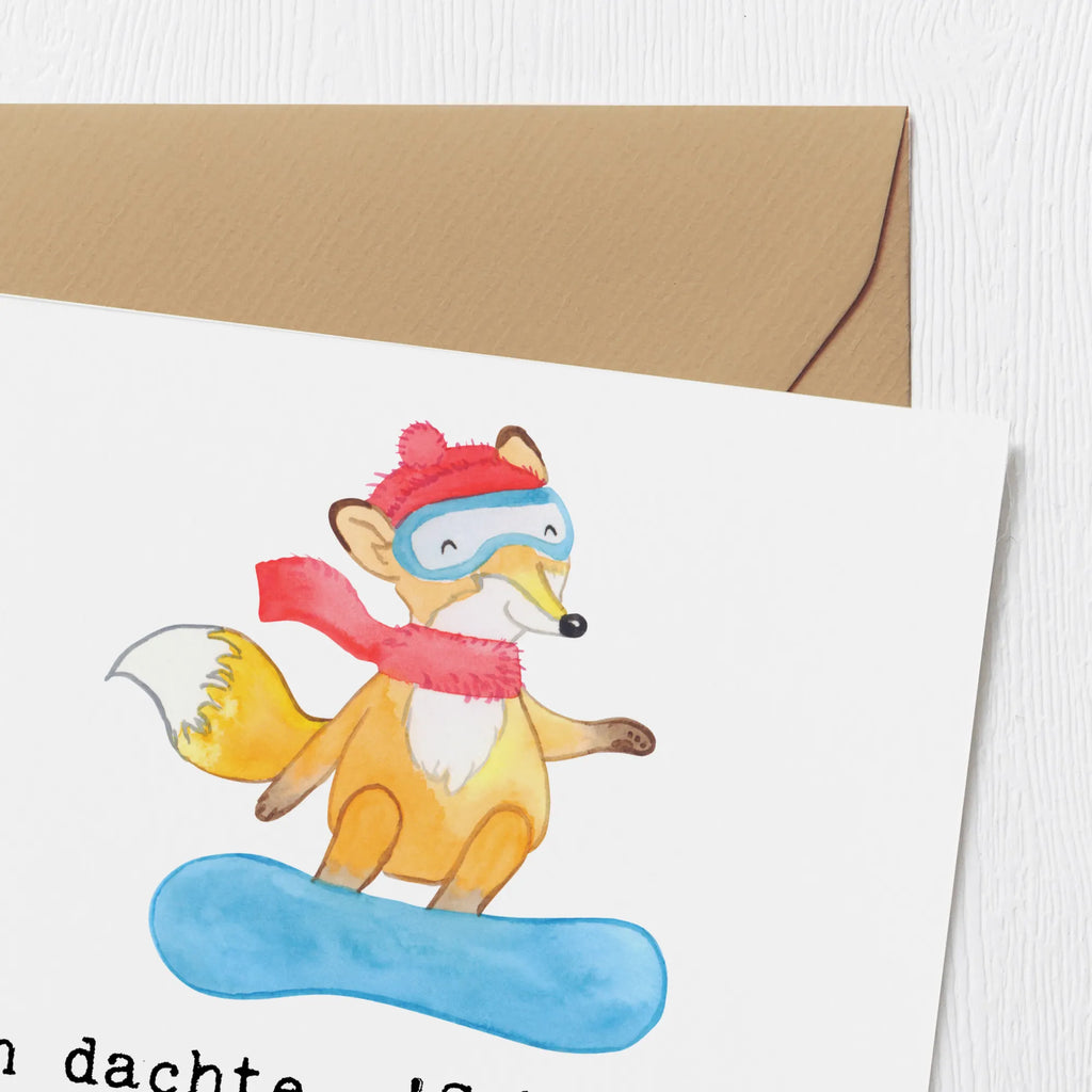 Deluxe Card Ich dachte, 'Schweben' wäre nur für Superhelden - bis ich einen Snowboarder sah! Karte, Grußkarte, Hochzeitskarte, Hochwertige Grußkarte, Einladungskarte, Glückwunschkarte, Geburtstagskarte, Klappkarte, Hochwertige Klappkarte, Geschenk, Sport, Sportart, Hobby, Schenken, Danke, Dankeschön, Auszeichnung, Gewinn, Sportler