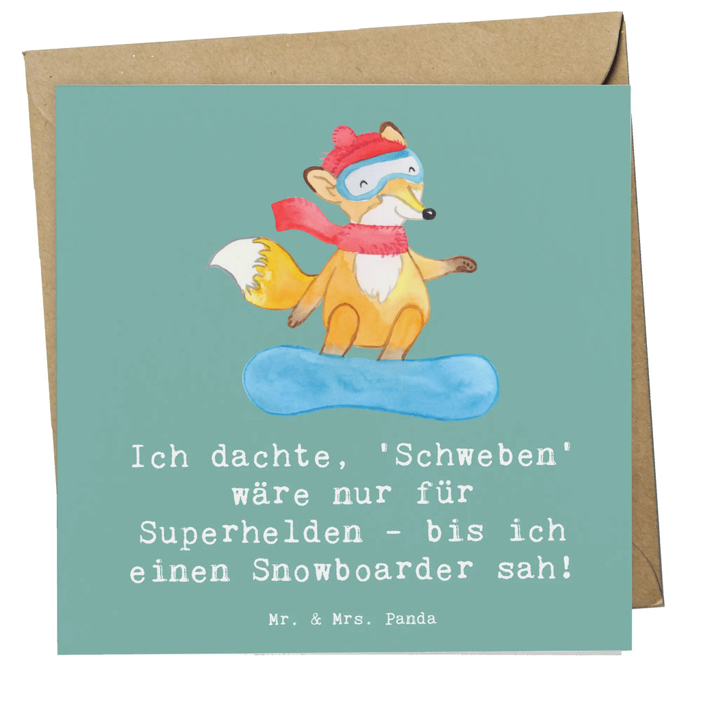 Deluxe Card Ich dachte, 'Schweben' wäre nur für Superhelden - bis ich einen Snowboarder sah! Karte, Grußkarte, Hochzeitskarte, Hochwertige Grußkarte, Einladungskarte, Glückwunschkarte, Geburtstagskarte, Klappkarte, Hochwertige Klappkarte, Geschenk, Sport, Sportart, Hobby, Schenken, Danke, Dankeschön, Auszeichnung, Gewinn, Sportler