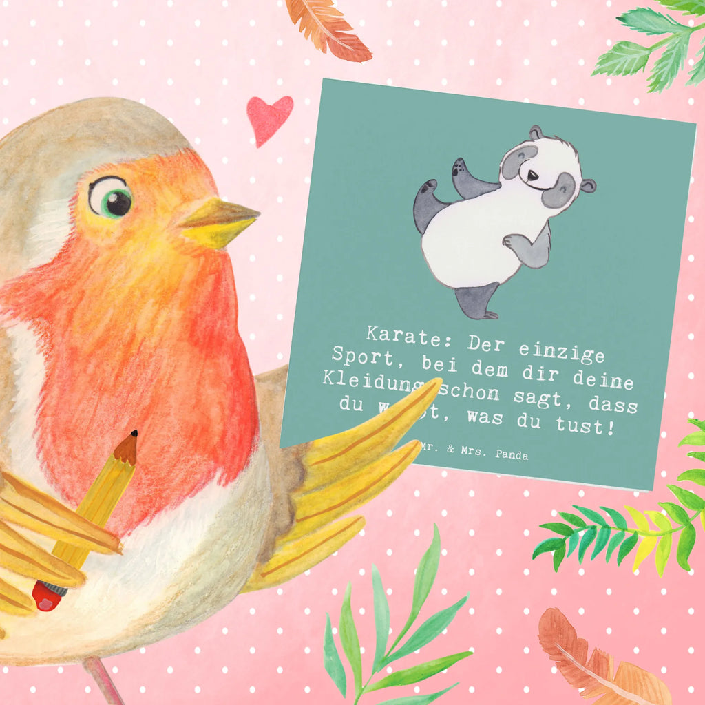 Deluxe Card Karate: Der einzige Sport, bei dem dir deine Kleidung schon sagt, dass du weißt, was du tust! Karte, Glückwunschkarte, Geburtstagskarte, Hochzeitskarte, Hochwertige Grußkarte, Klappkarte, Hochwertige Klappkarte, Grußkarte, Einladungskarte, Geschenk, Sport, Sportart, Hobby, Schenken, Danke, Dankeschön, Auszeichnung, Gewinn, Sportler